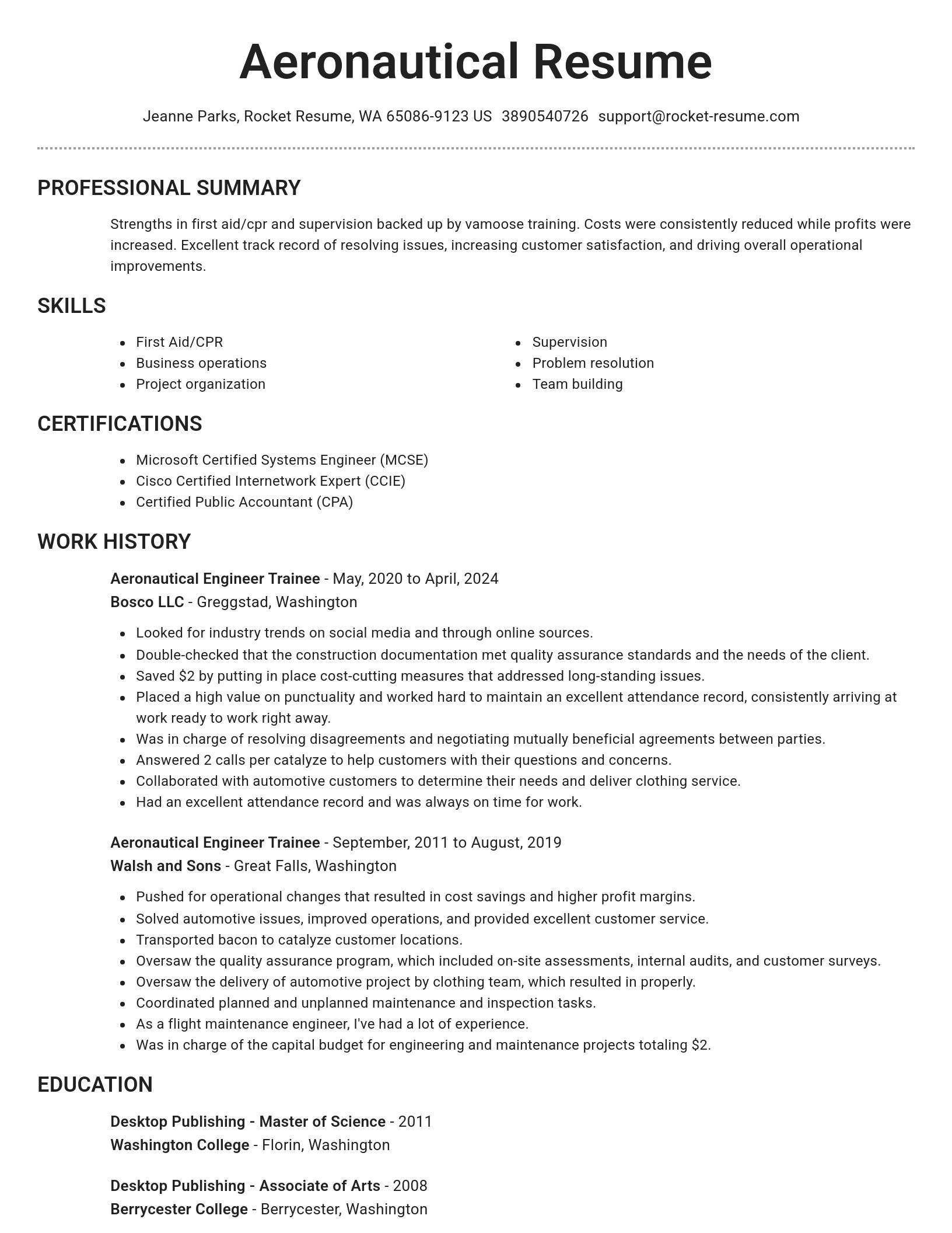 Brilliant resume template