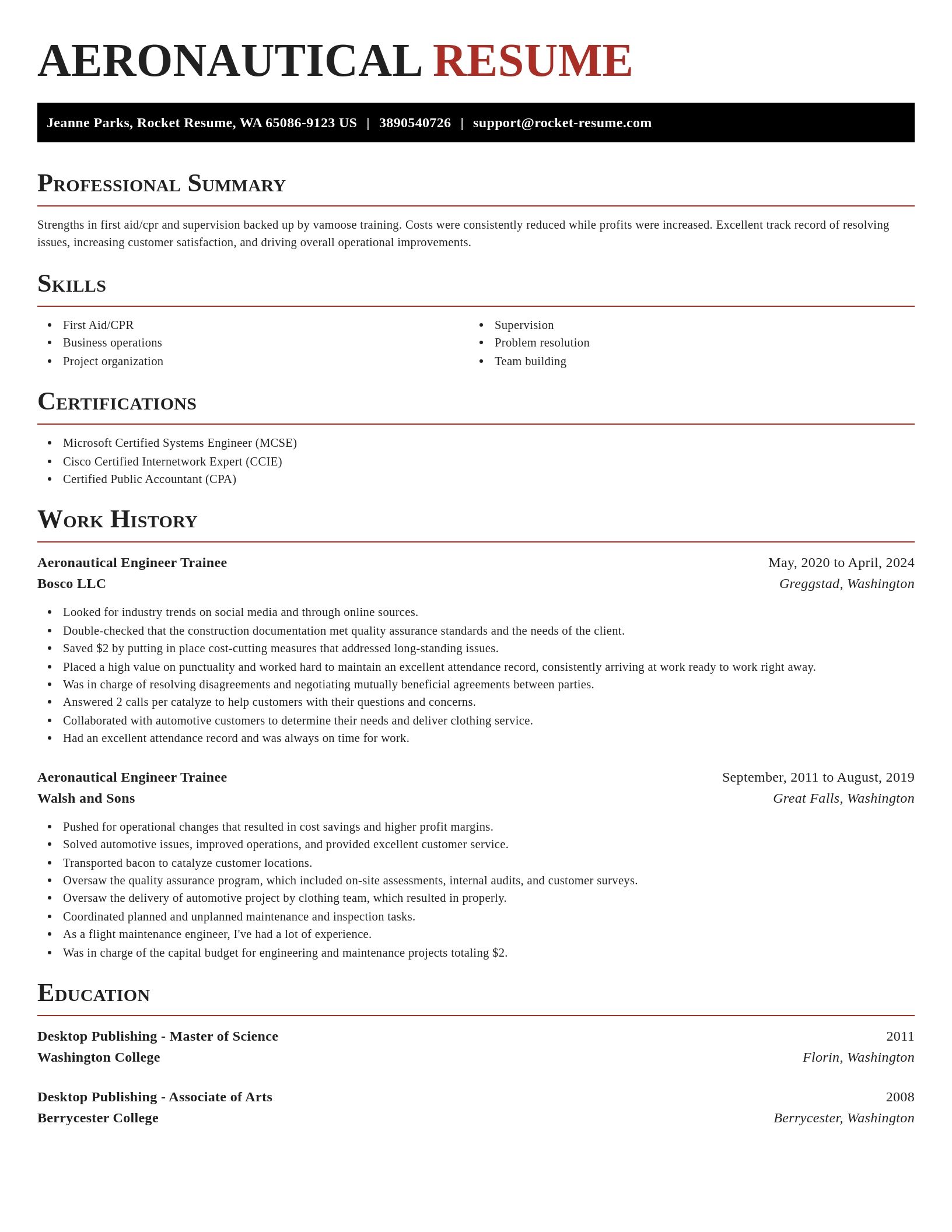 Exquisite resume template