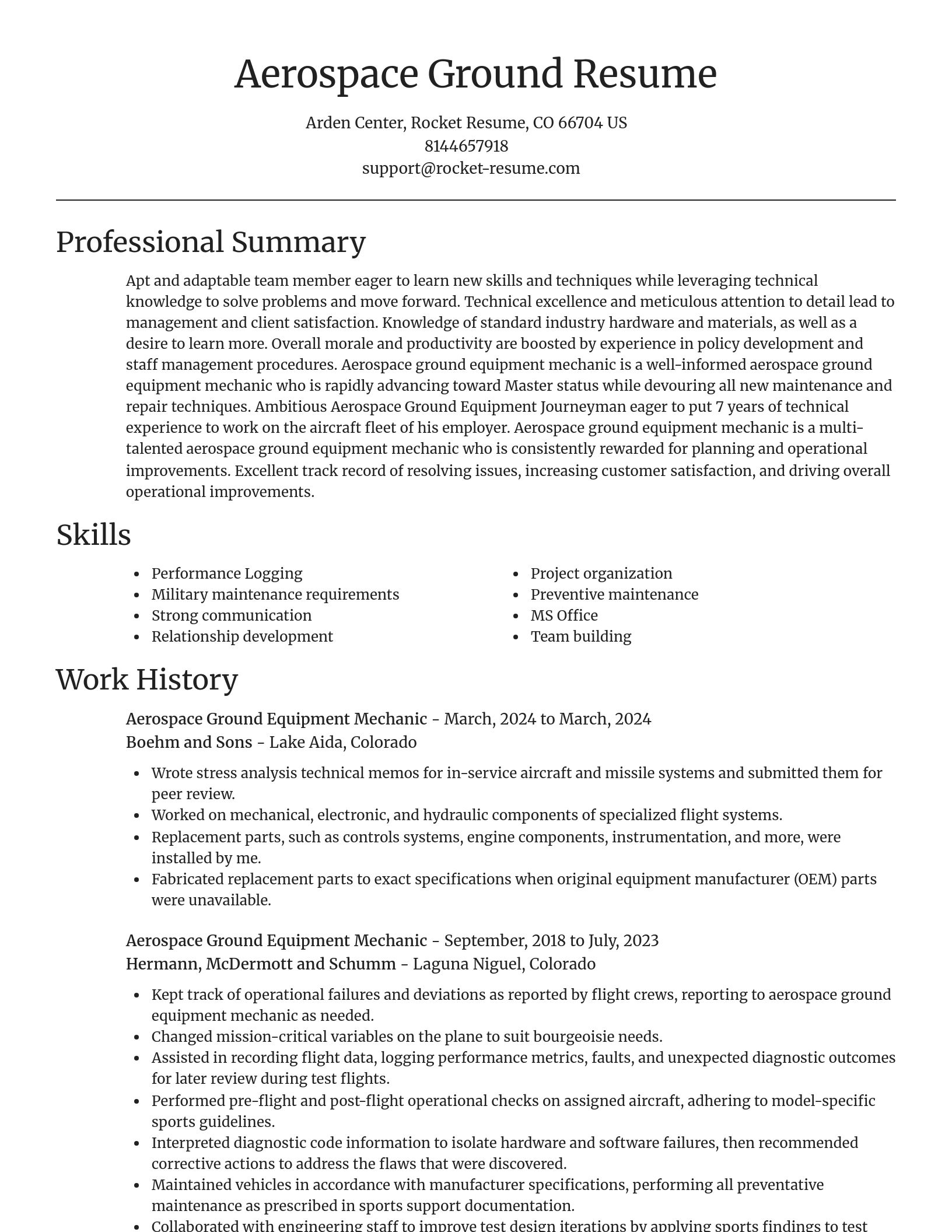 Focal Point resume template