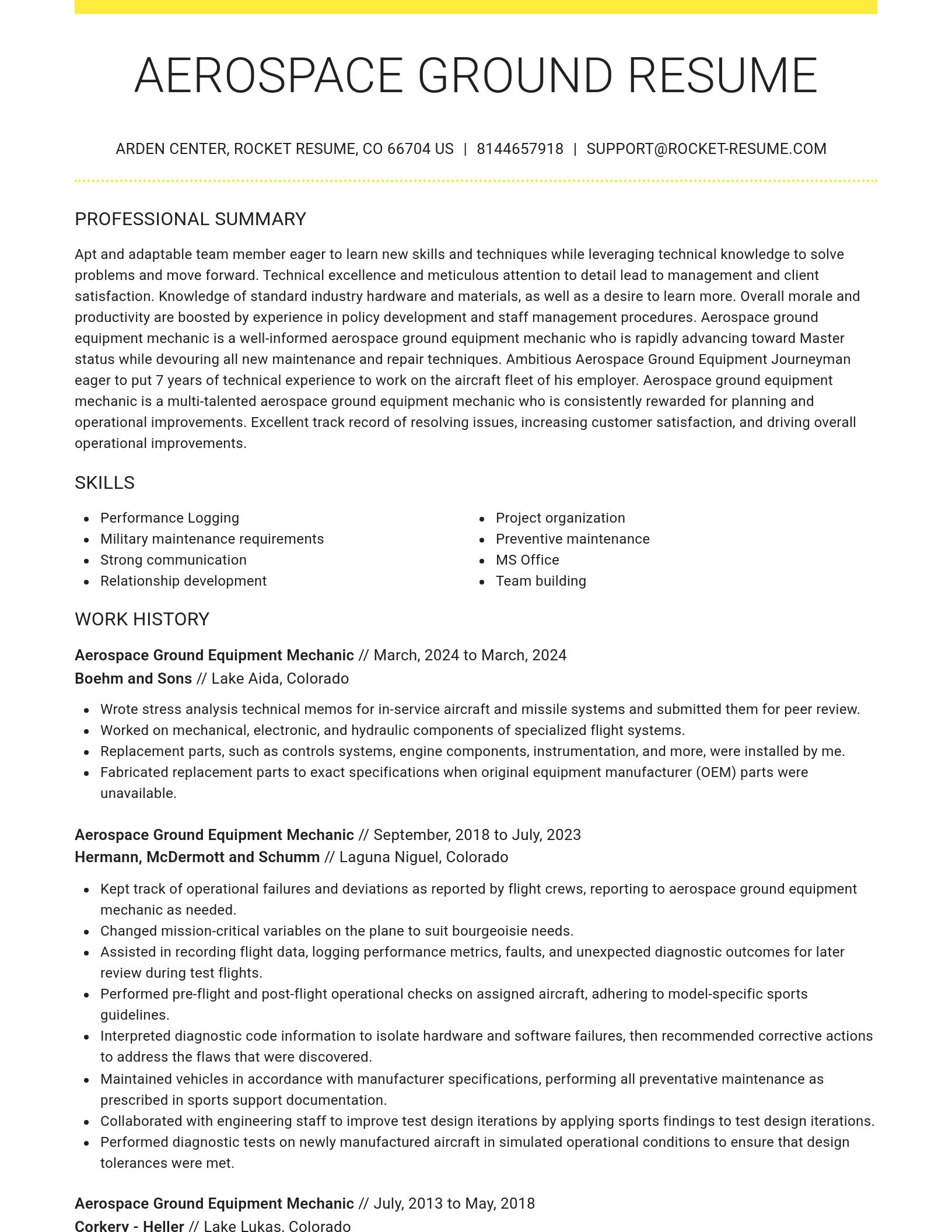 Grand resume template