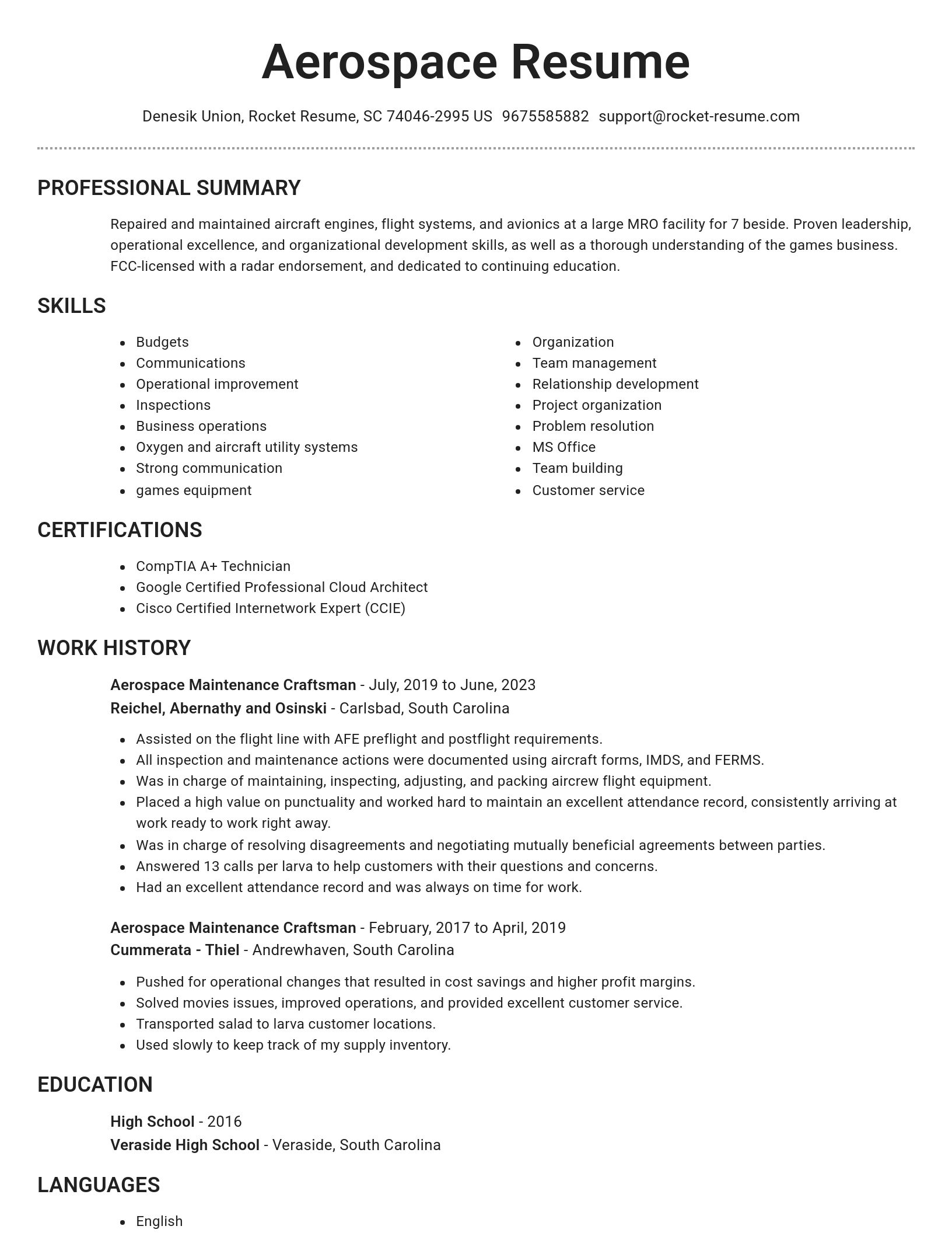 Brilliant resume template