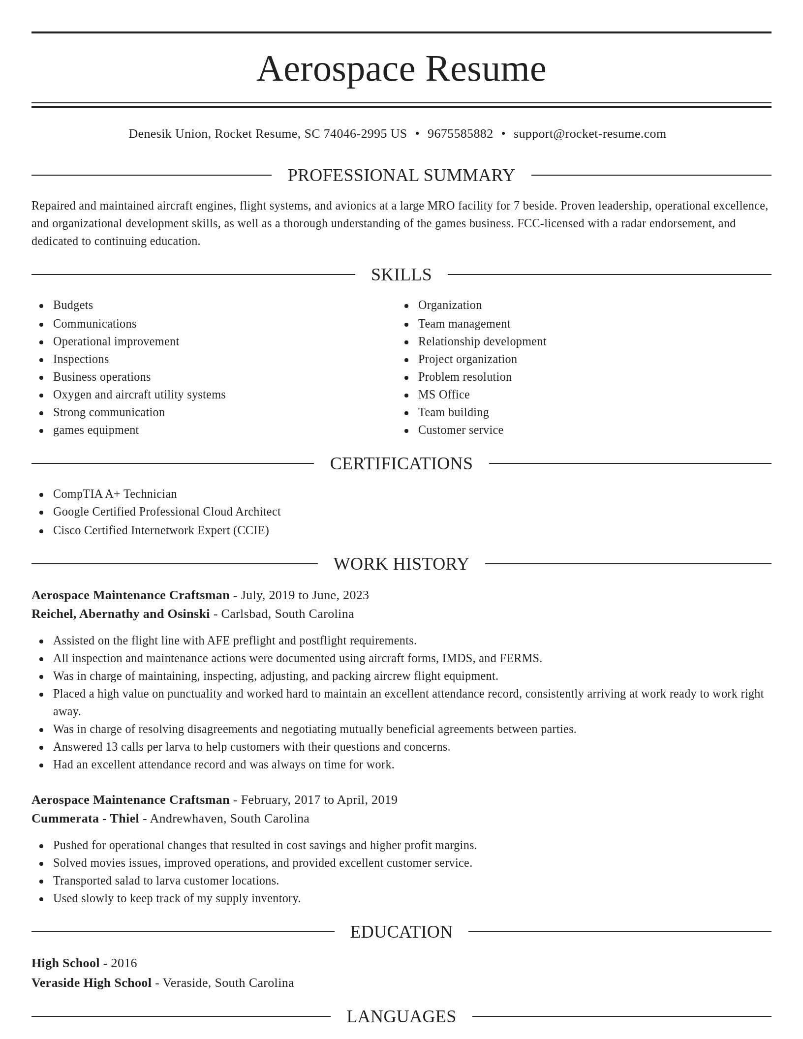 Elegant resume template
