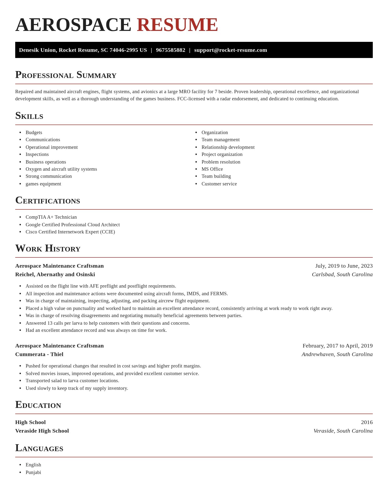 Exquisite resume template