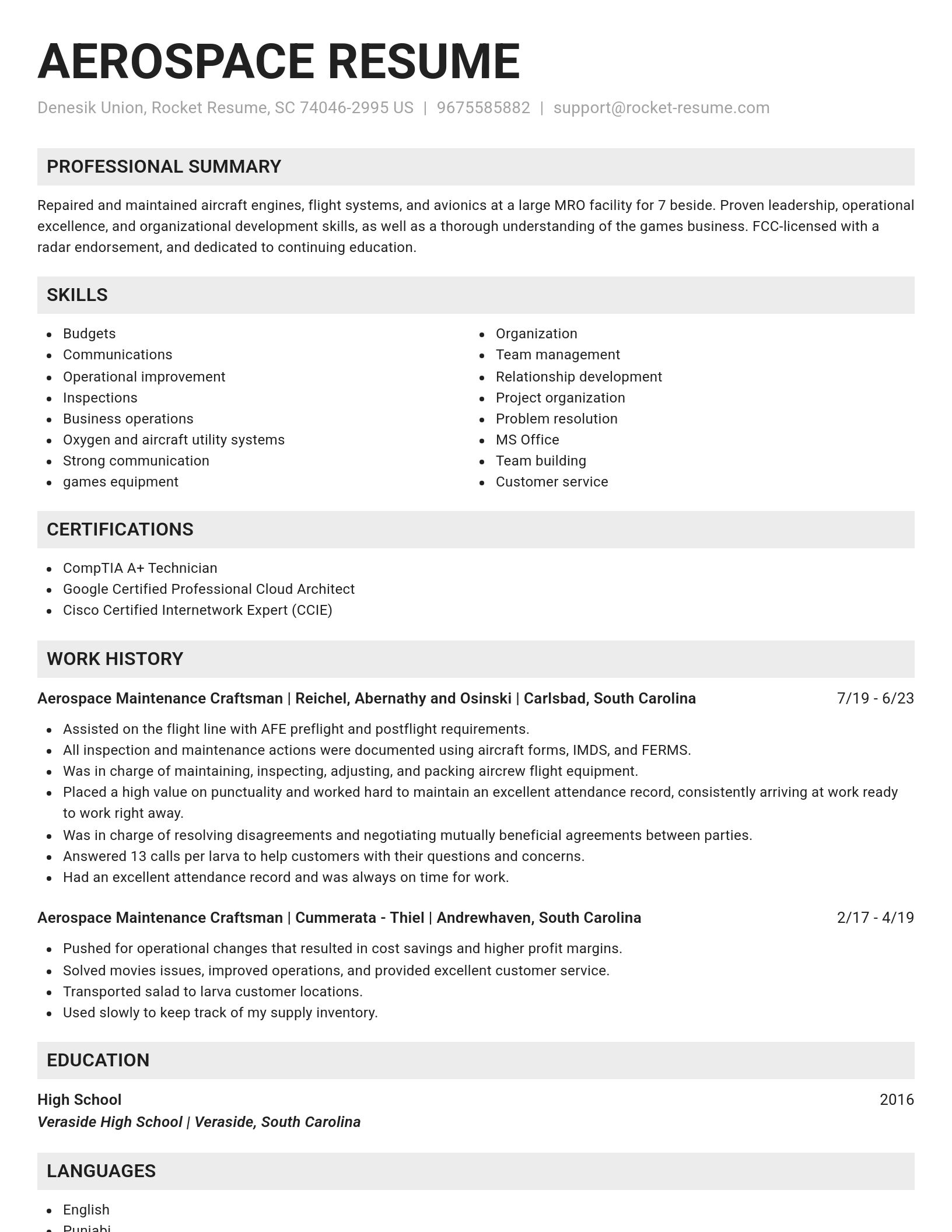 Genius resume template