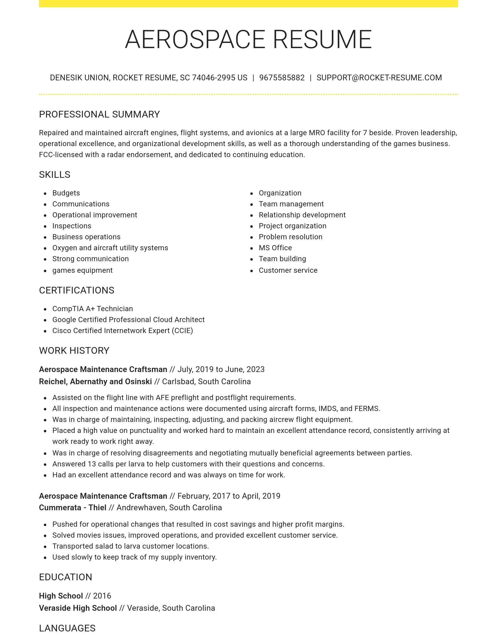 Grand resume template