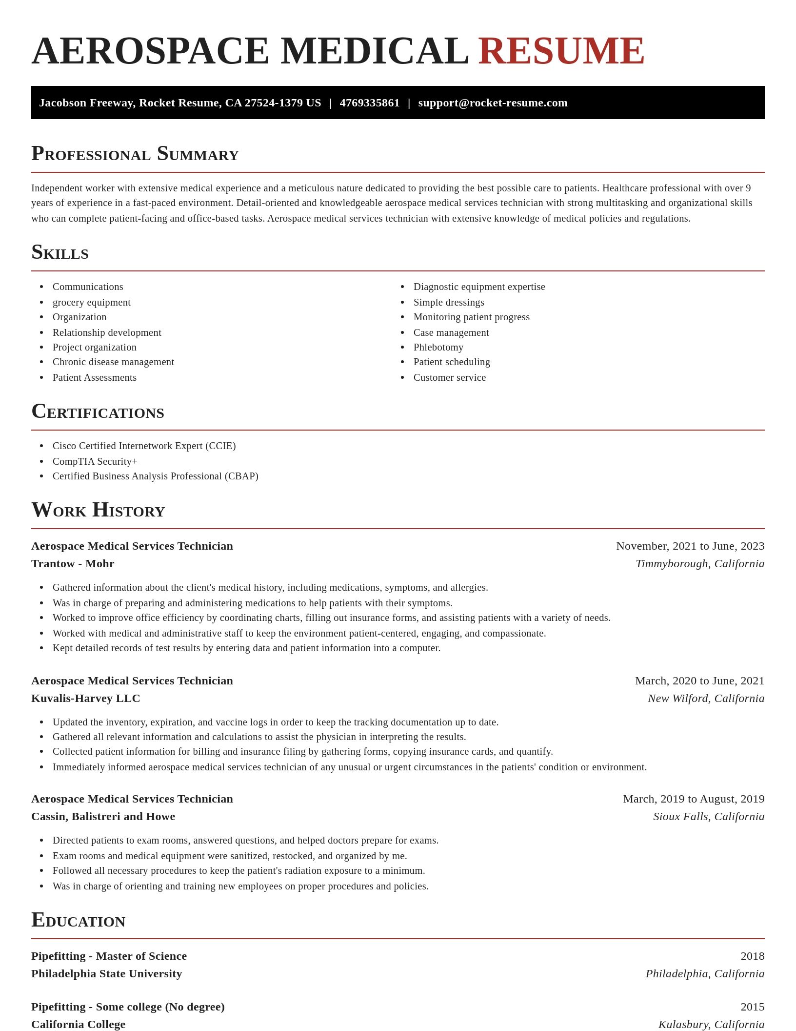 Exquisite resume template