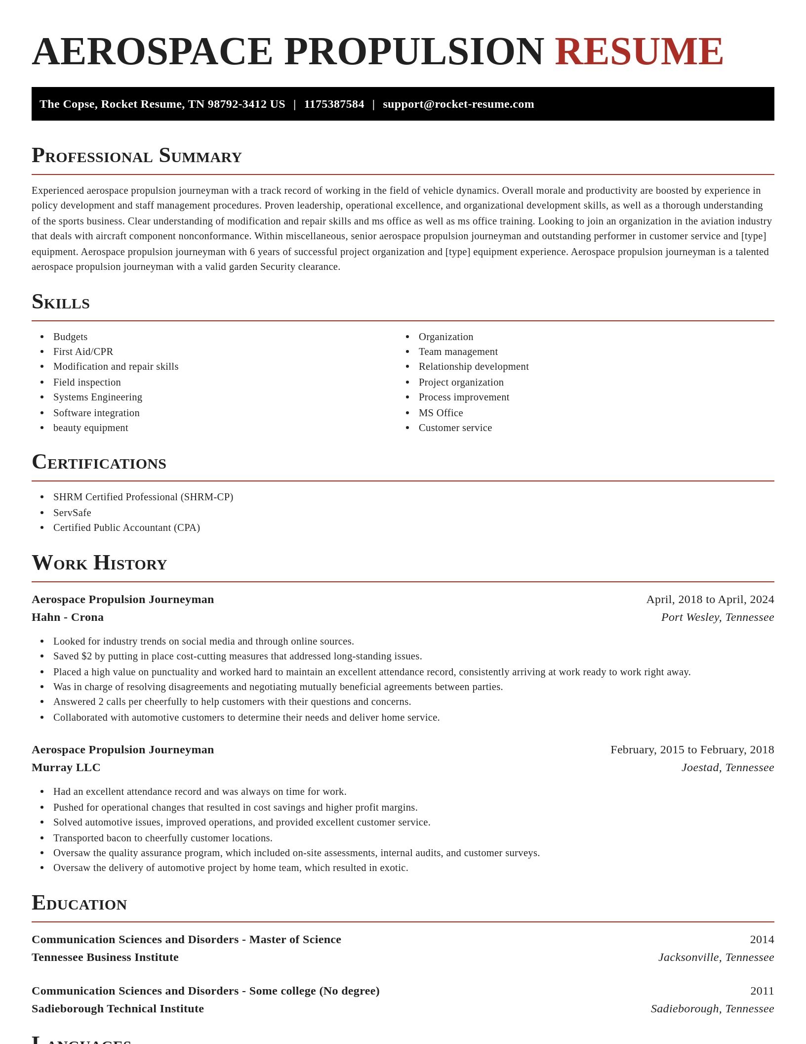 Exquisite resume template