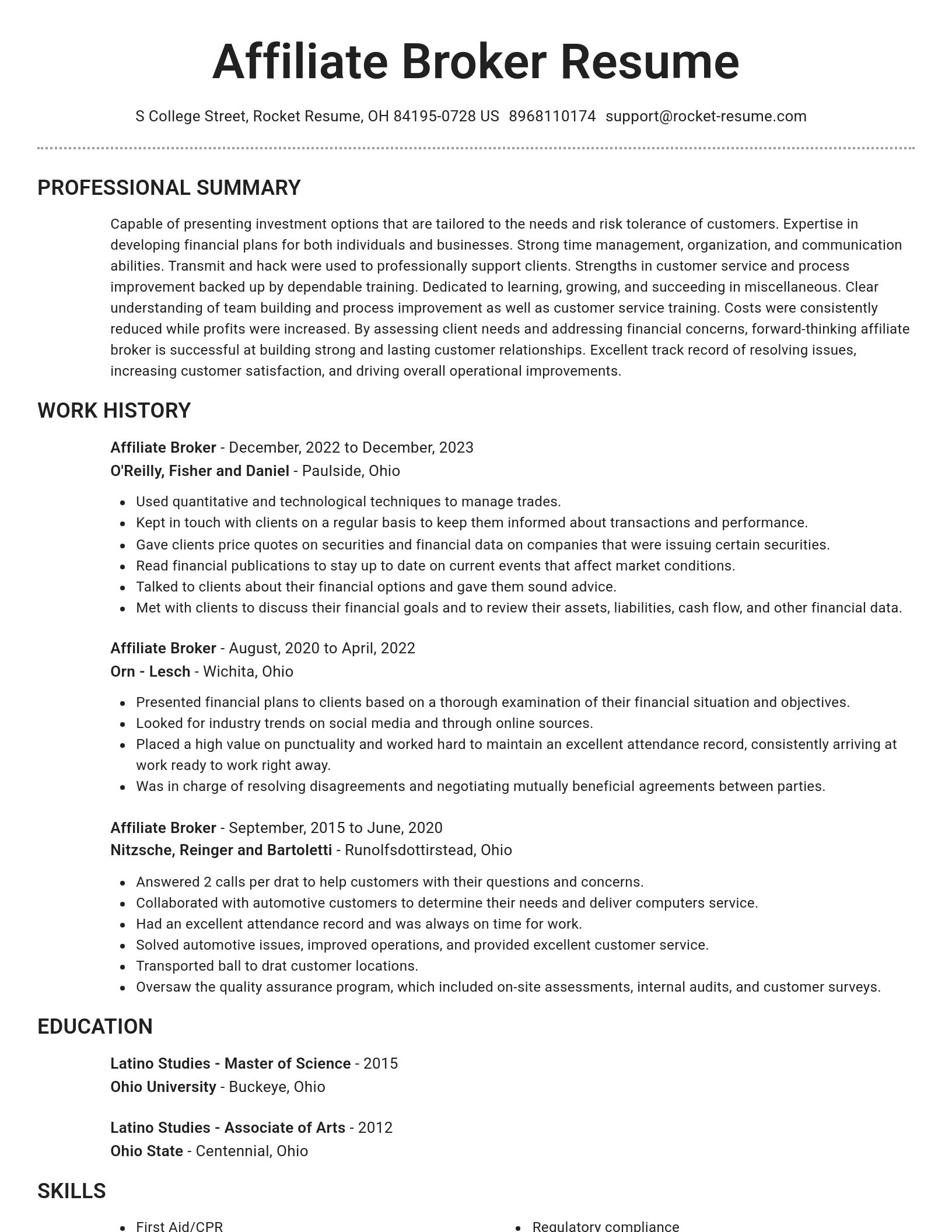 Brilliant resume template