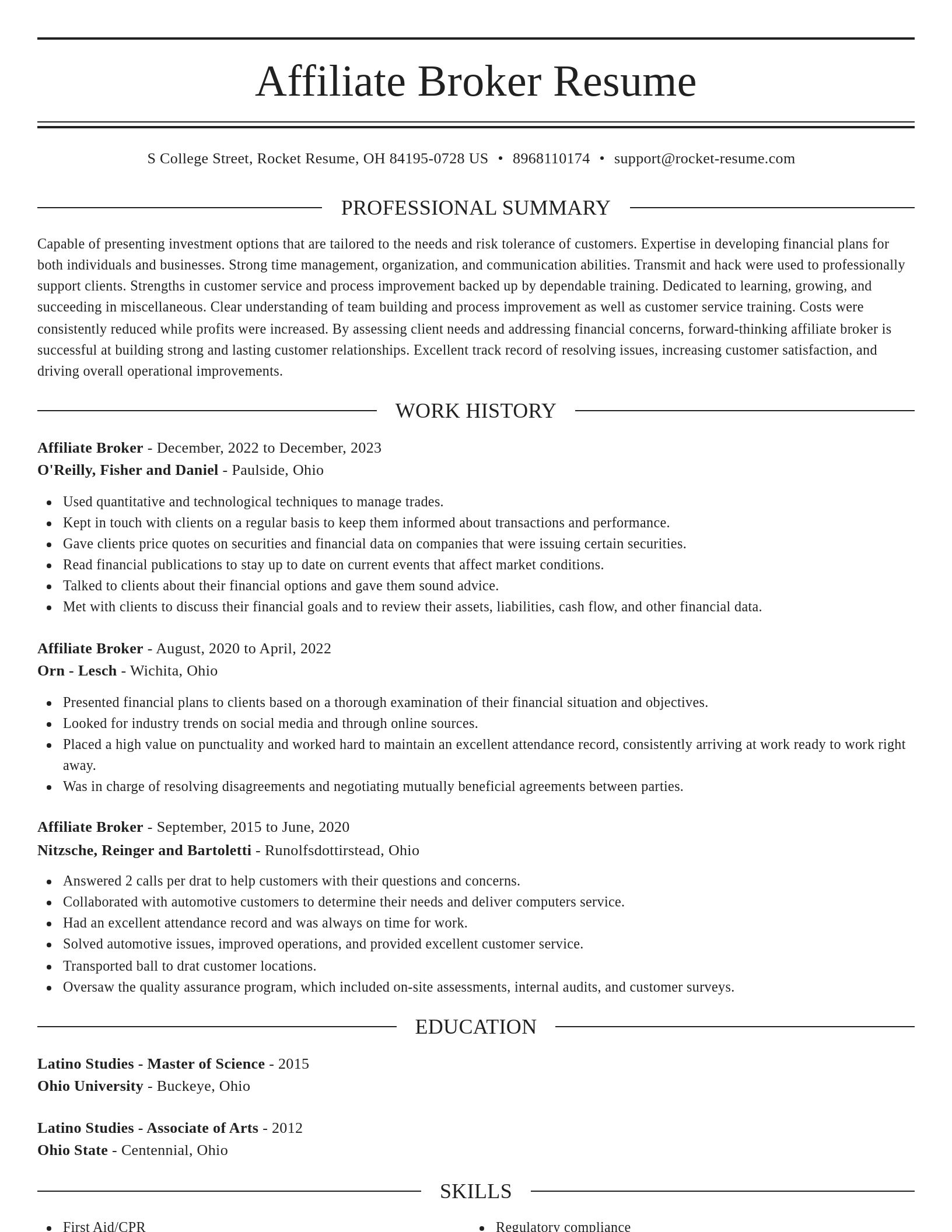 Elegant resume template
