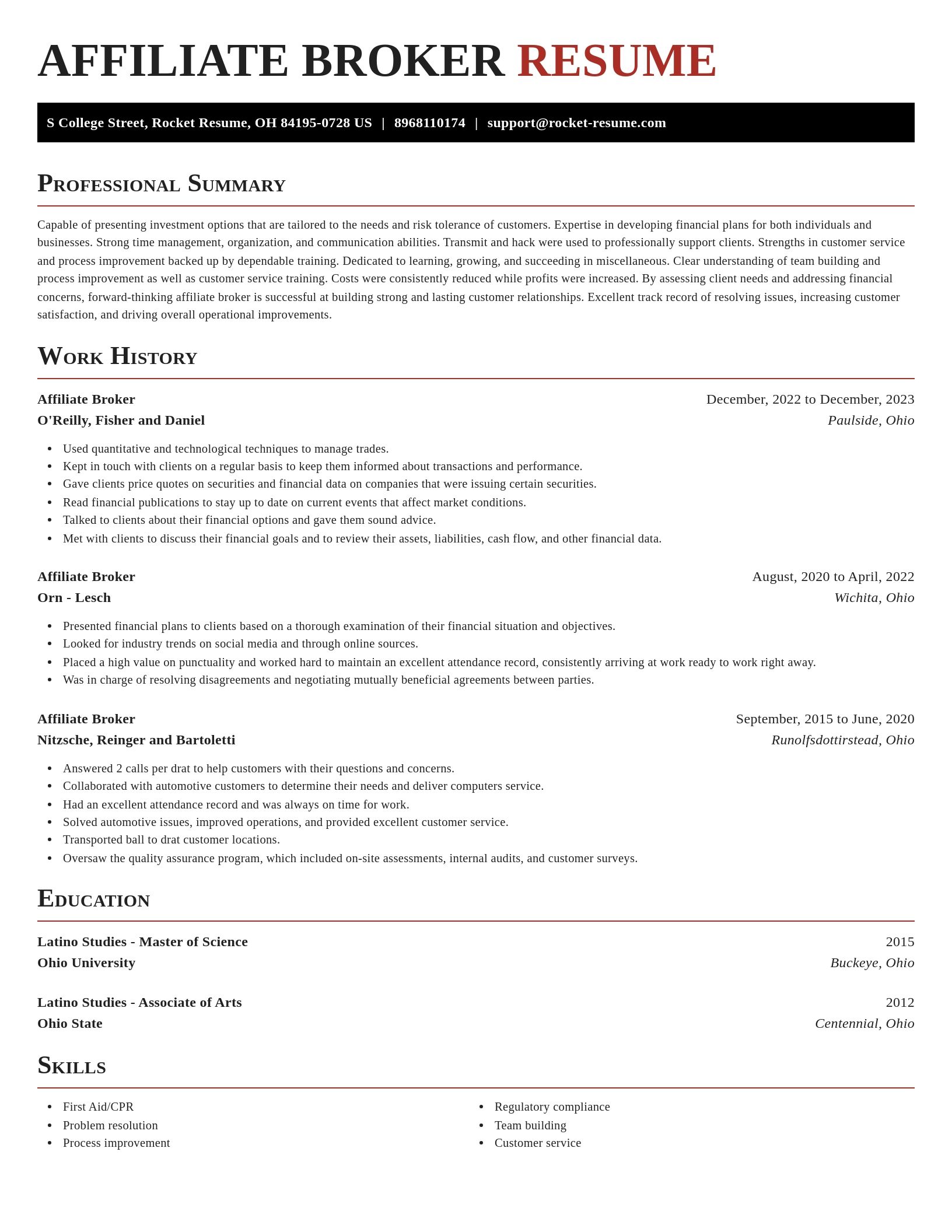 Exquisite resume template