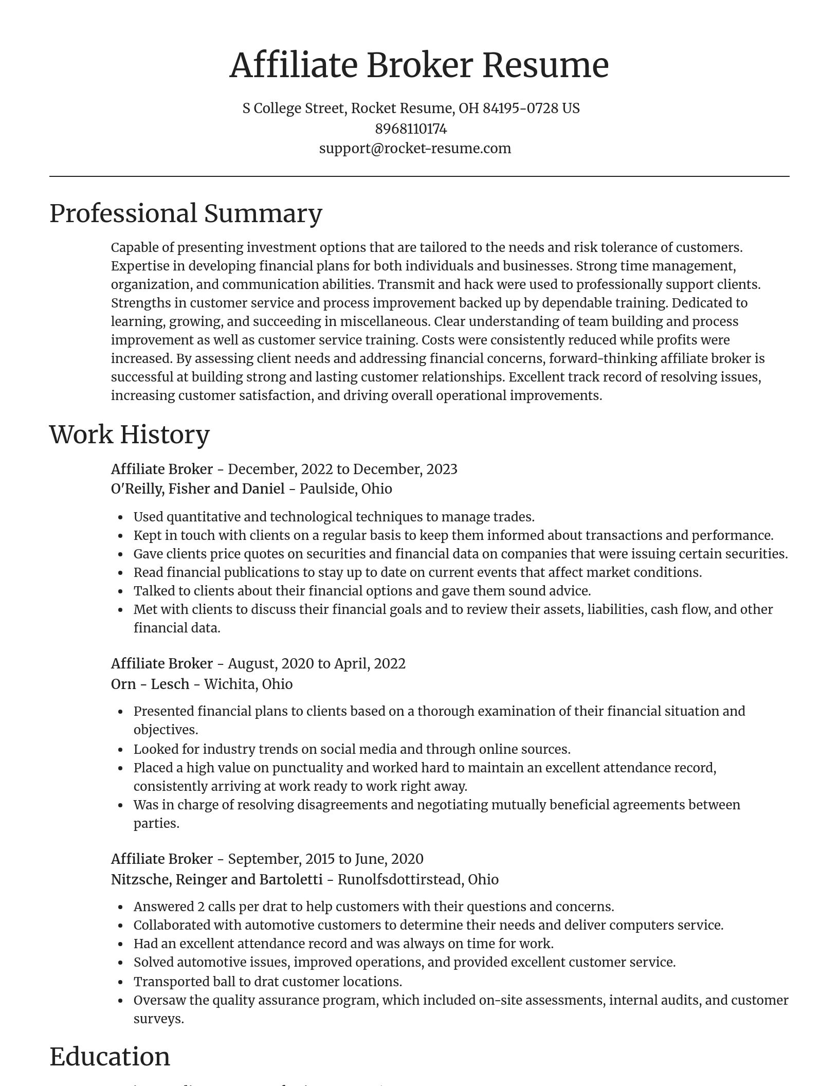 Focal Point resume template