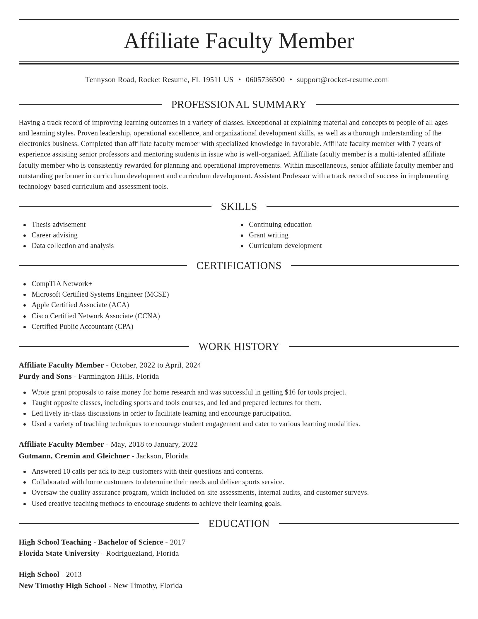 Elegant resume template