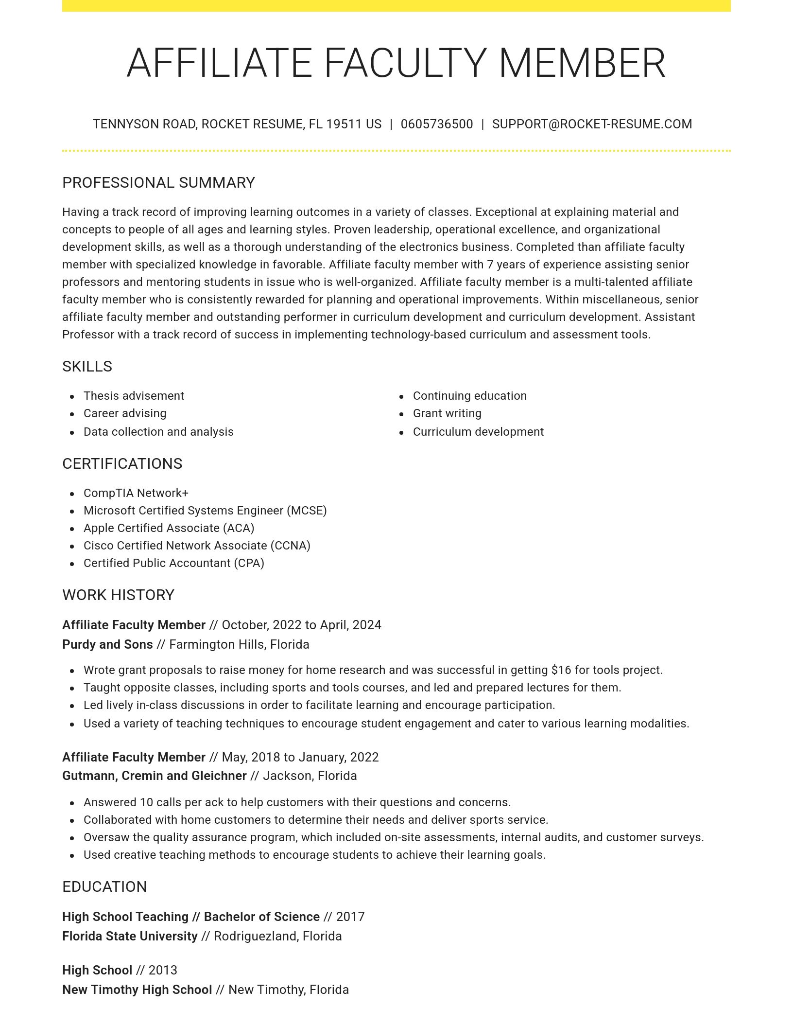 Grand resume template