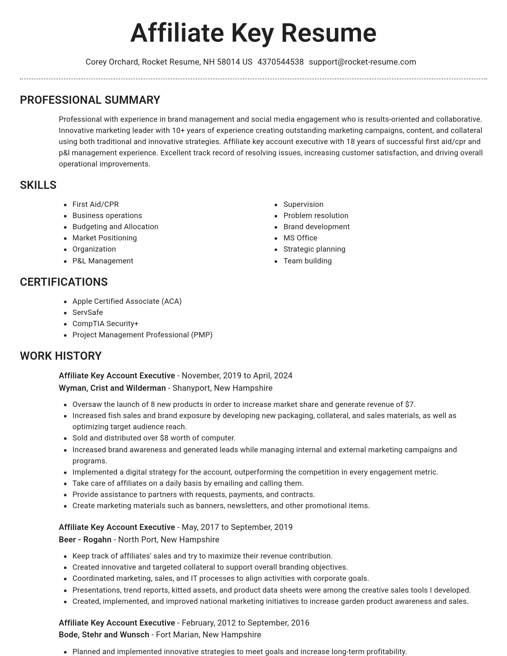 Brilliant resume template