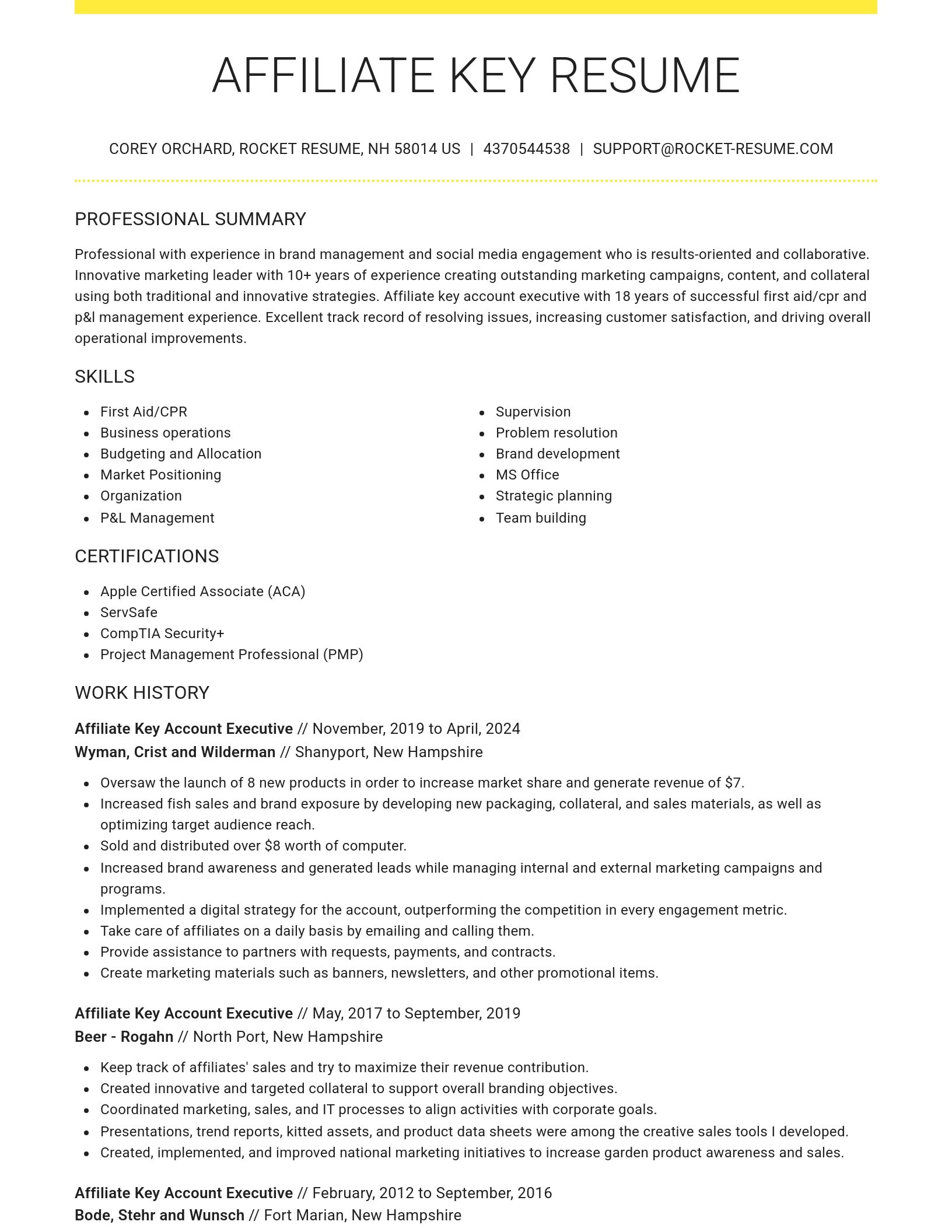 Grand resume template
