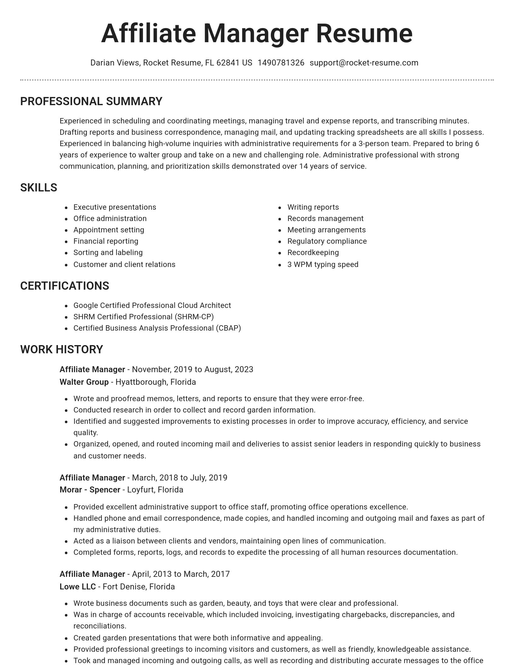 Brilliant resume template