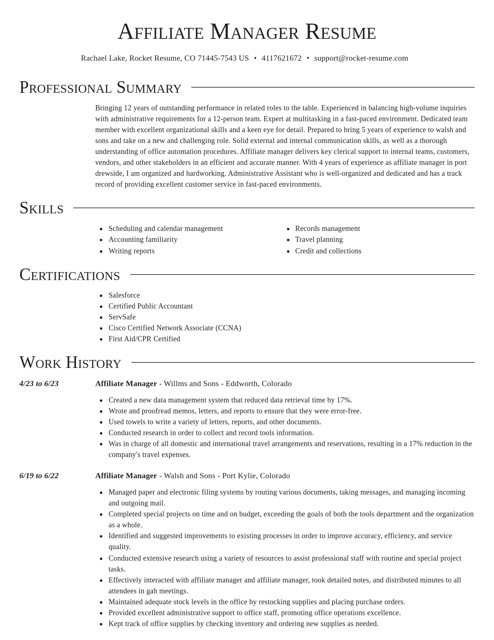 Director resume template