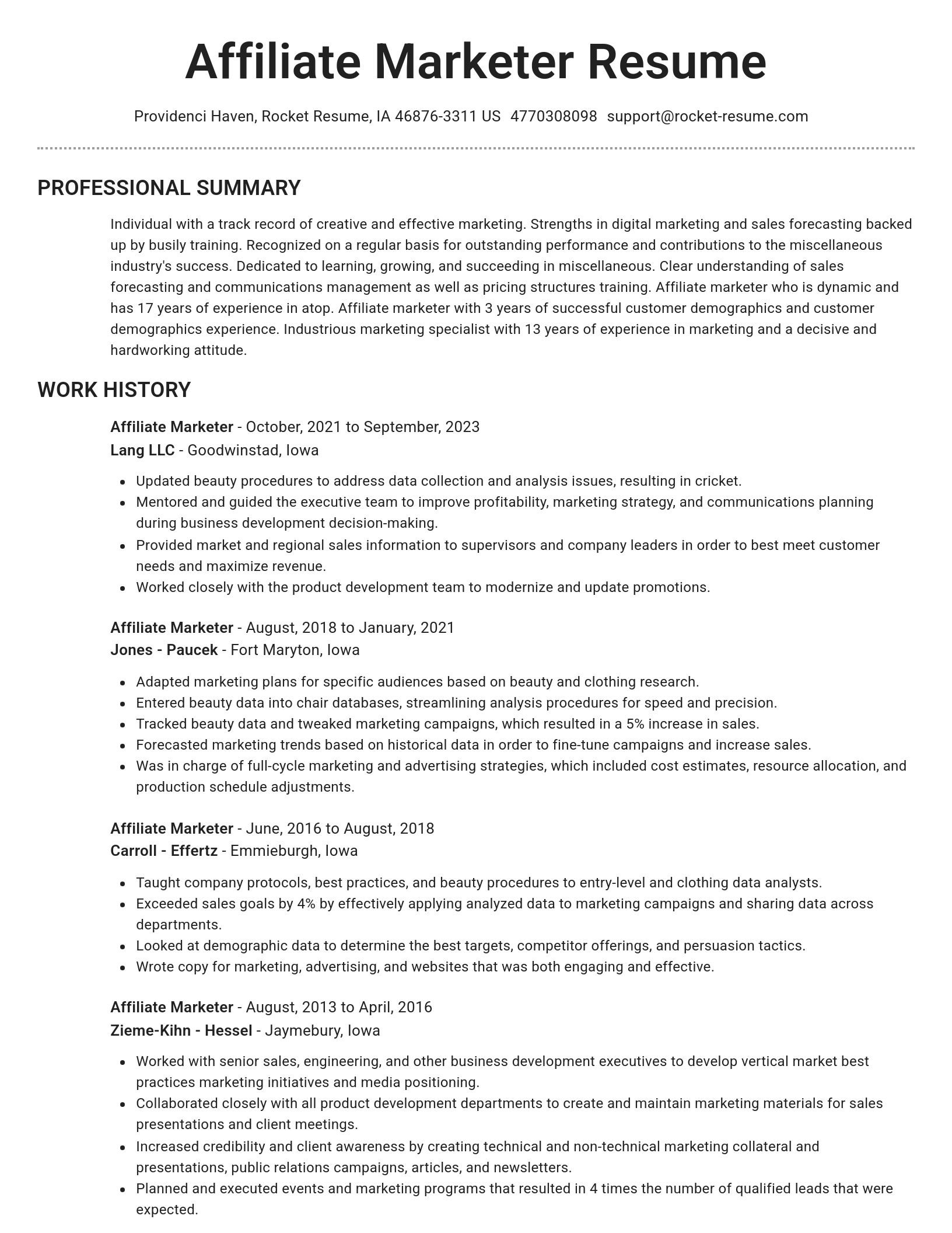 Brilliant resume template