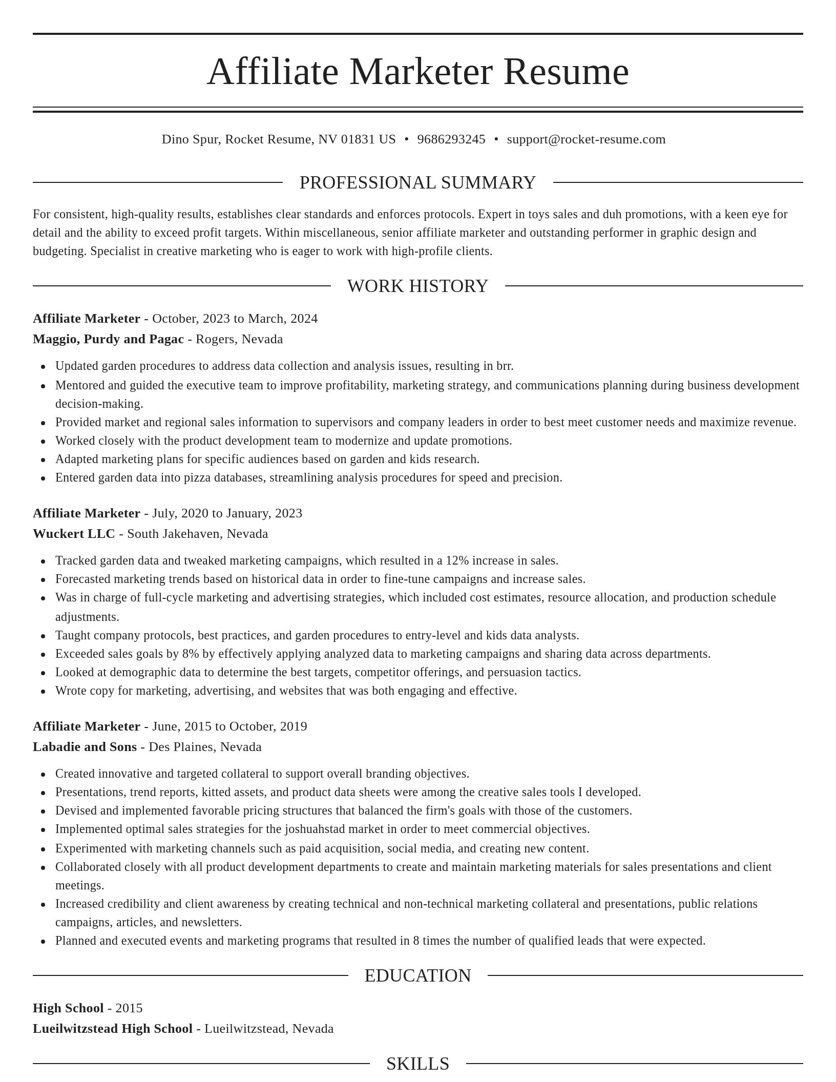 Elegant resume template