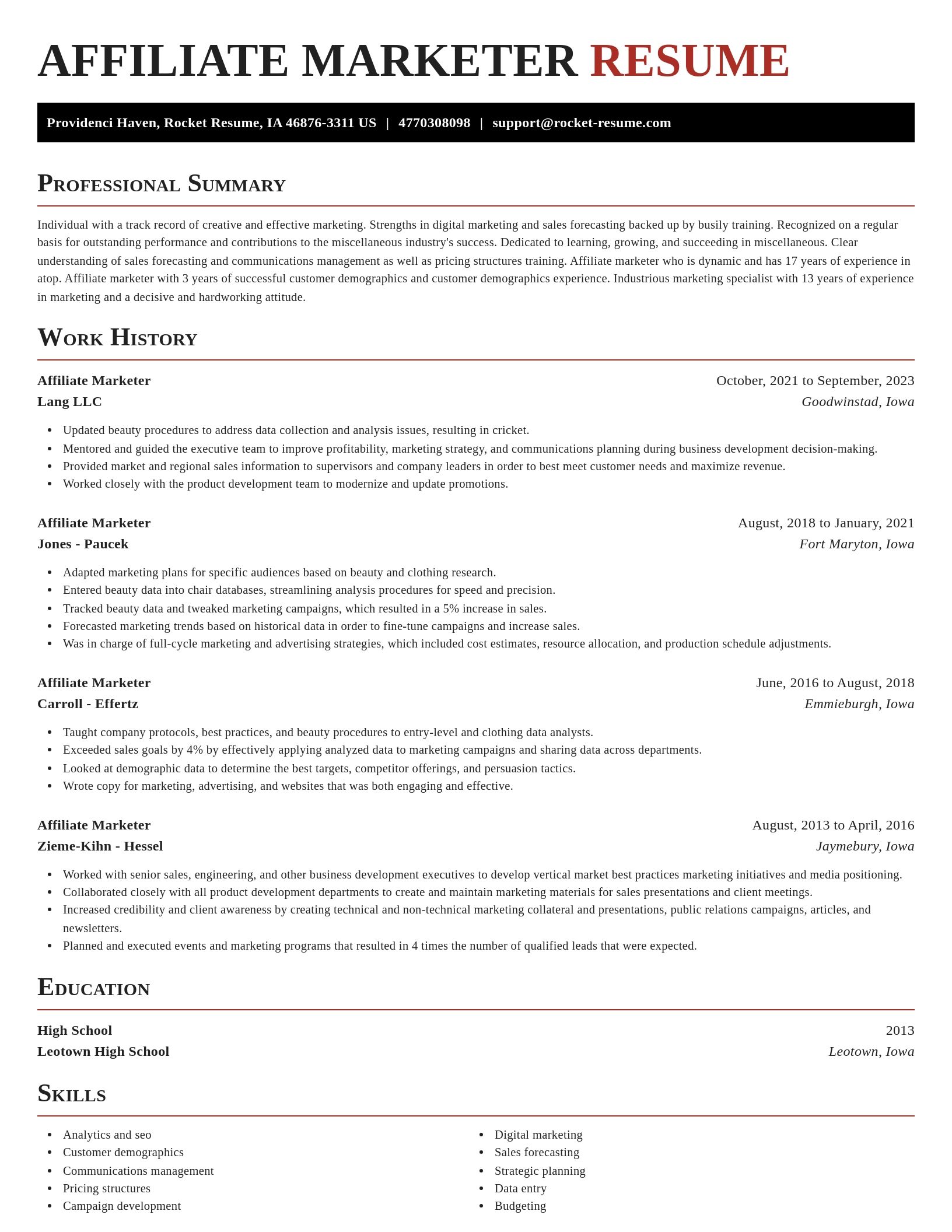 Exquisite resume template