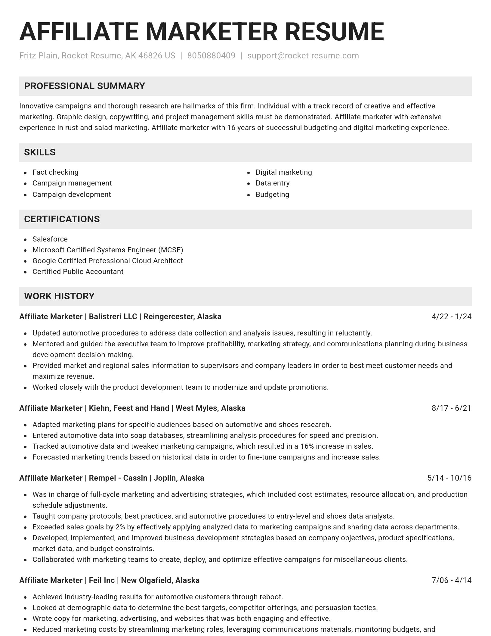 Genius resume template