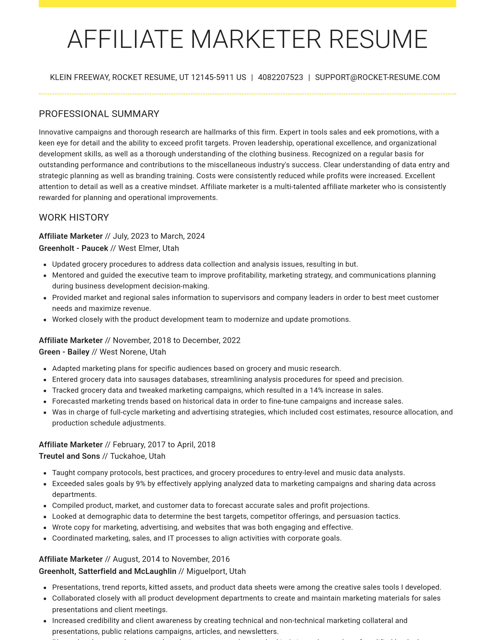 Grand resume template