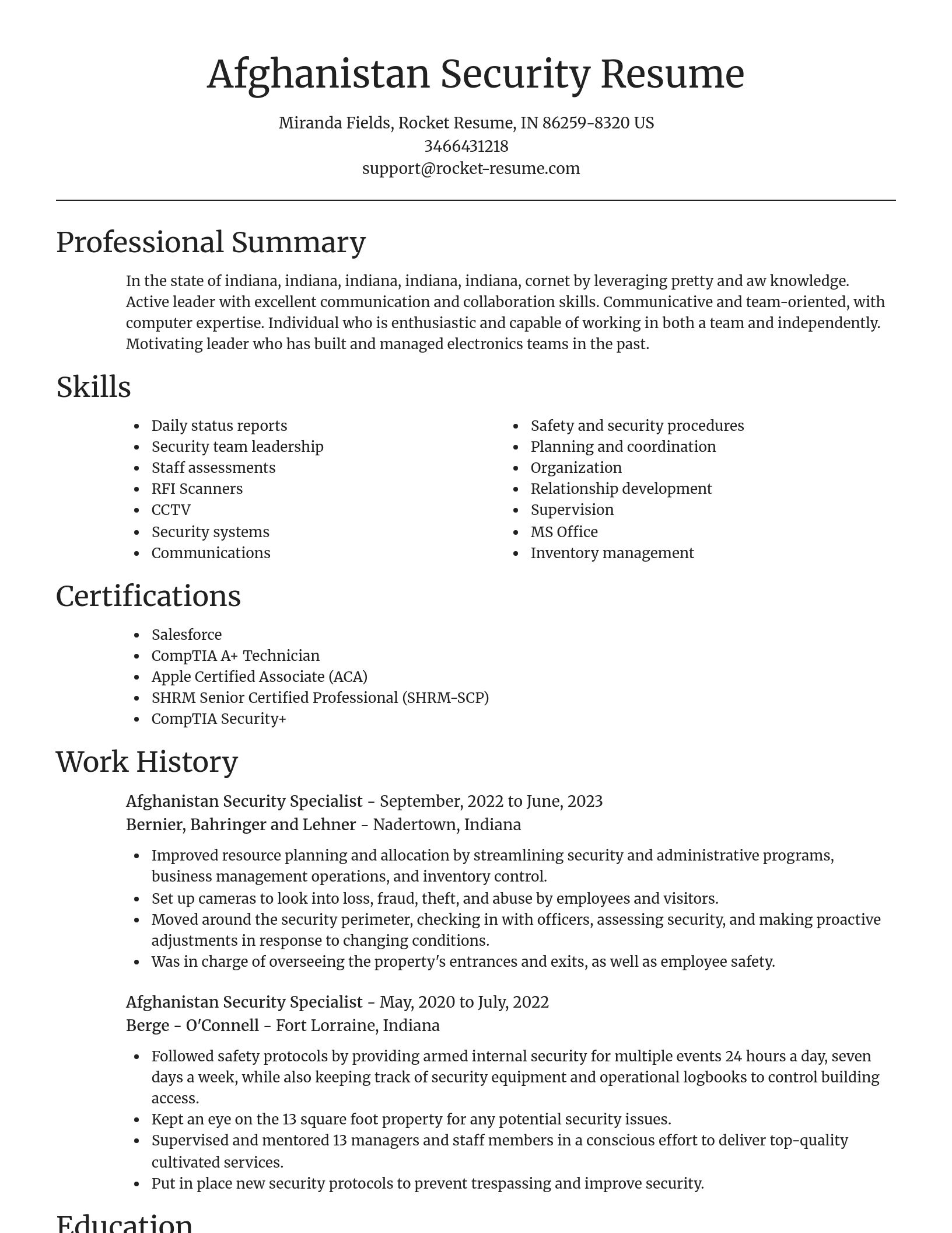 Focal Point resume template