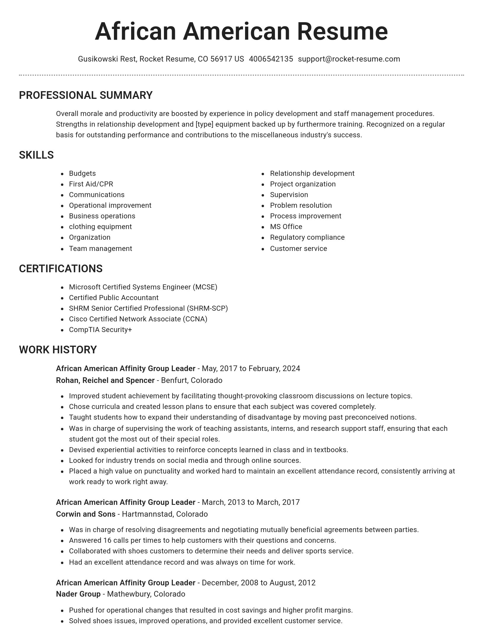 Brilliant resume template