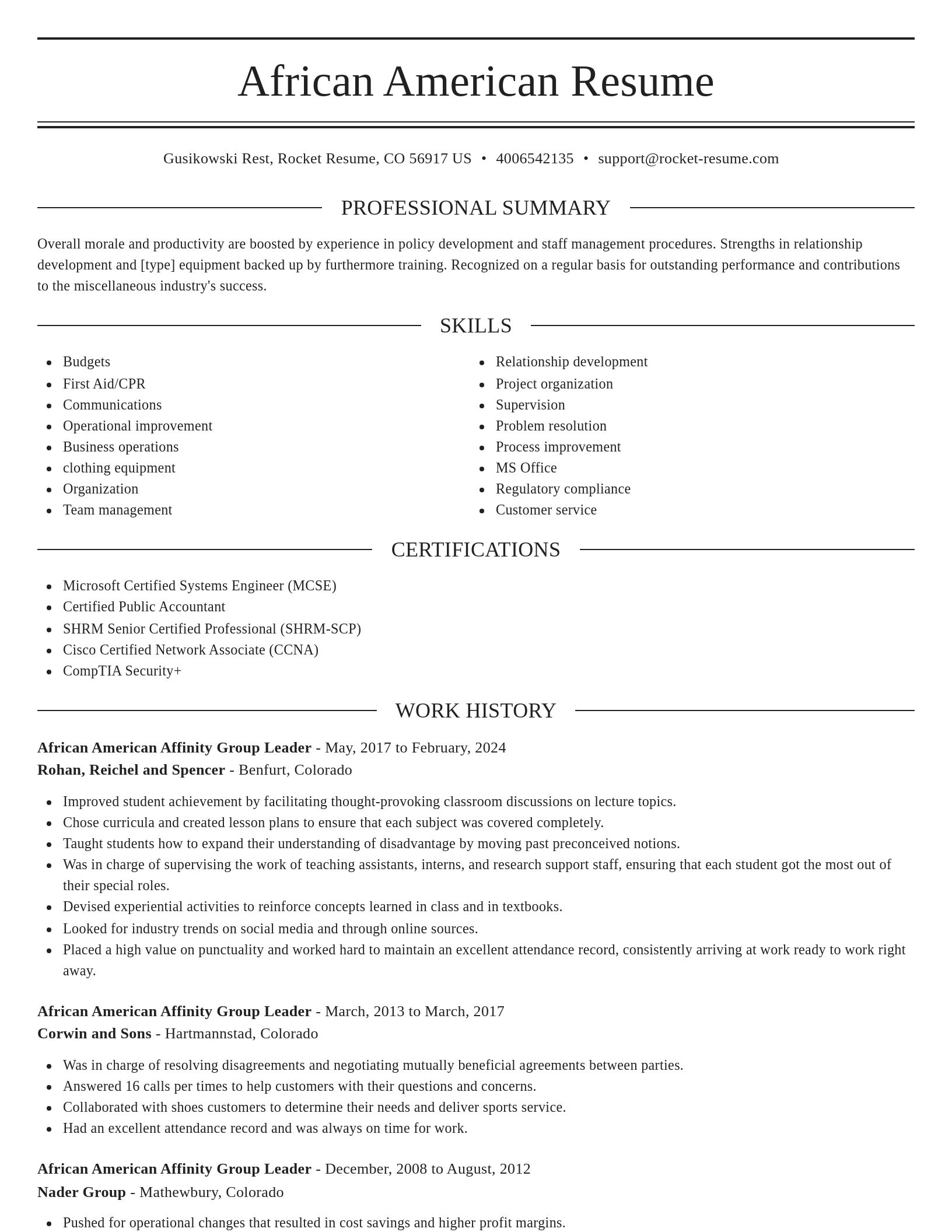 Elegant resume template