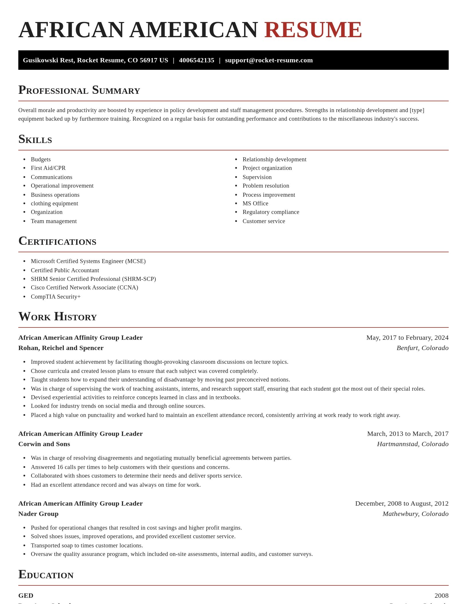 Exquisite resume template