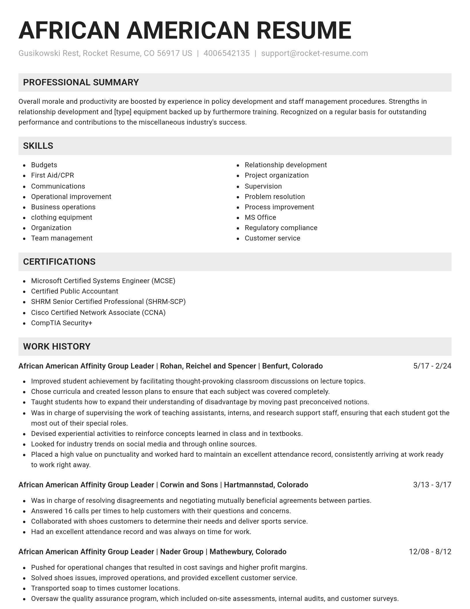 Genius resume template