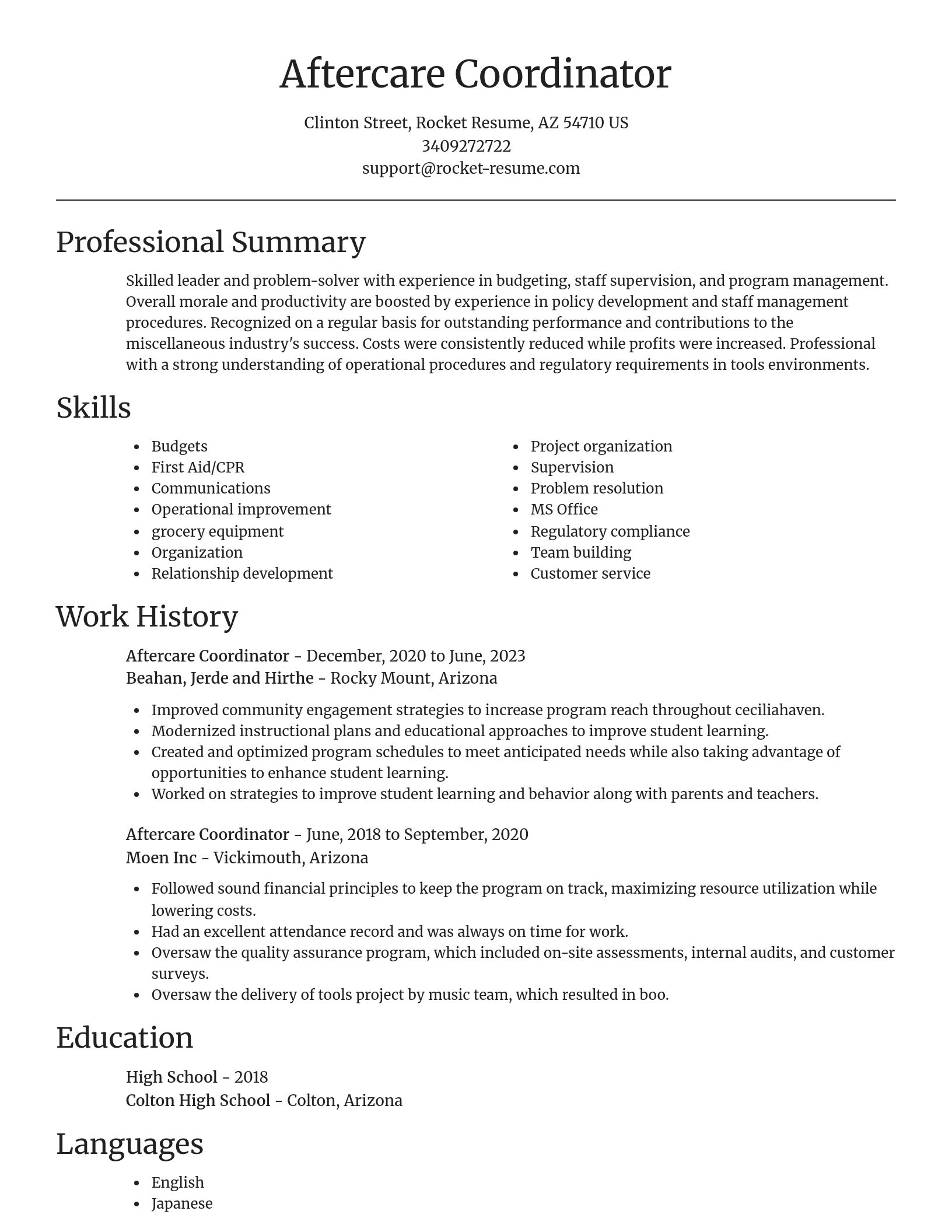 Focal Point resume template