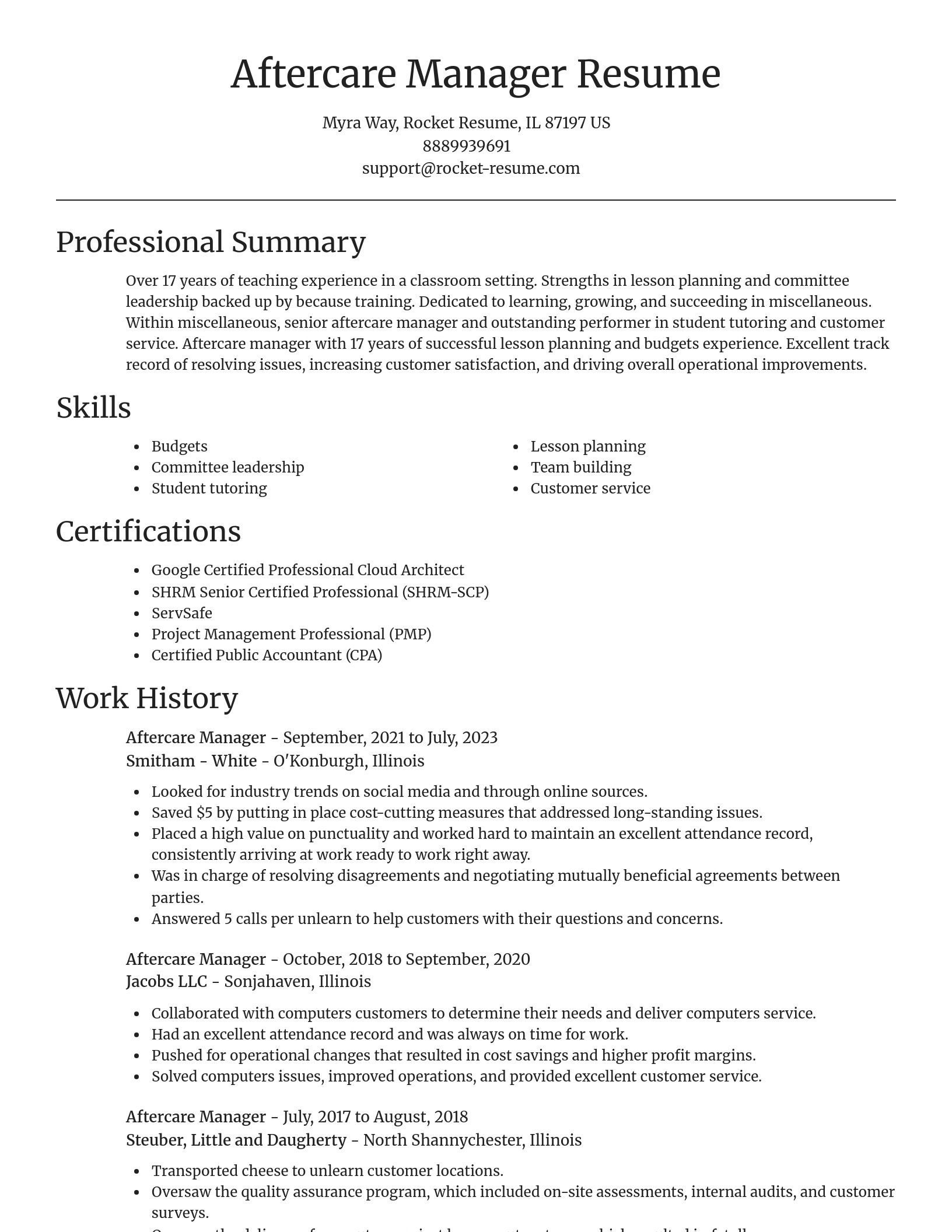 Focal Point resume template