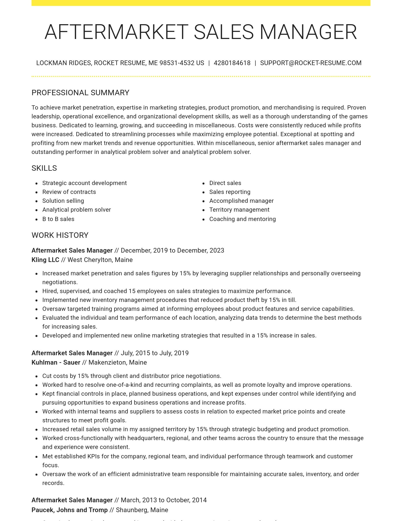 Grand resume template