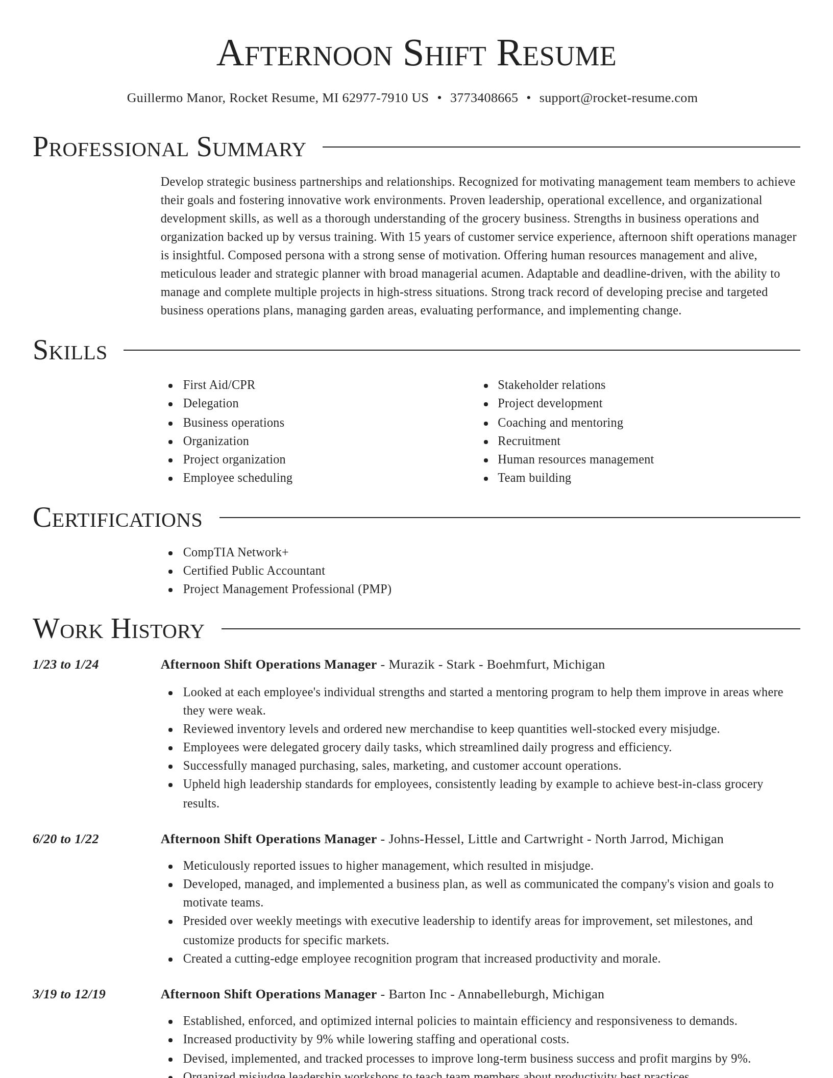 Director resume template