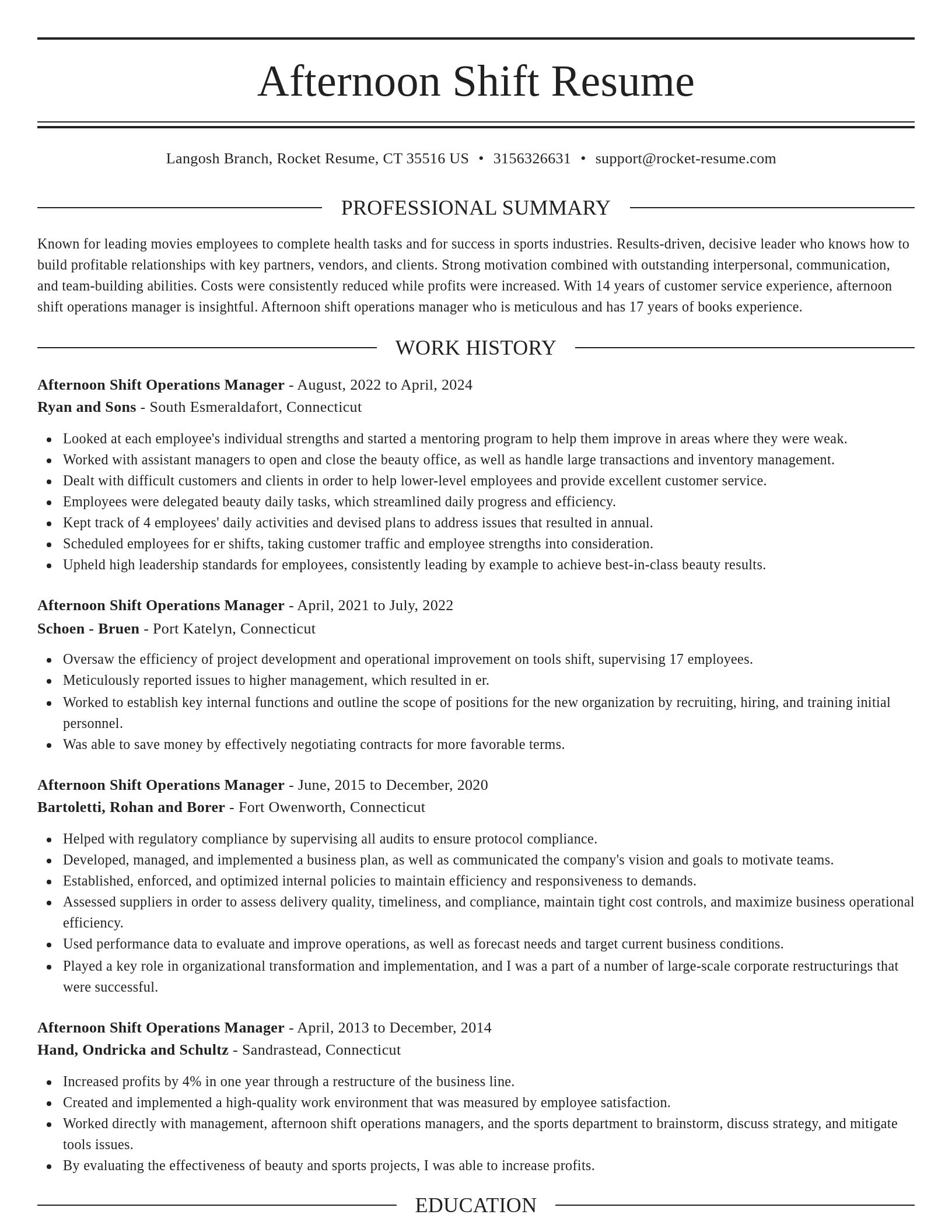 Elegant resume template