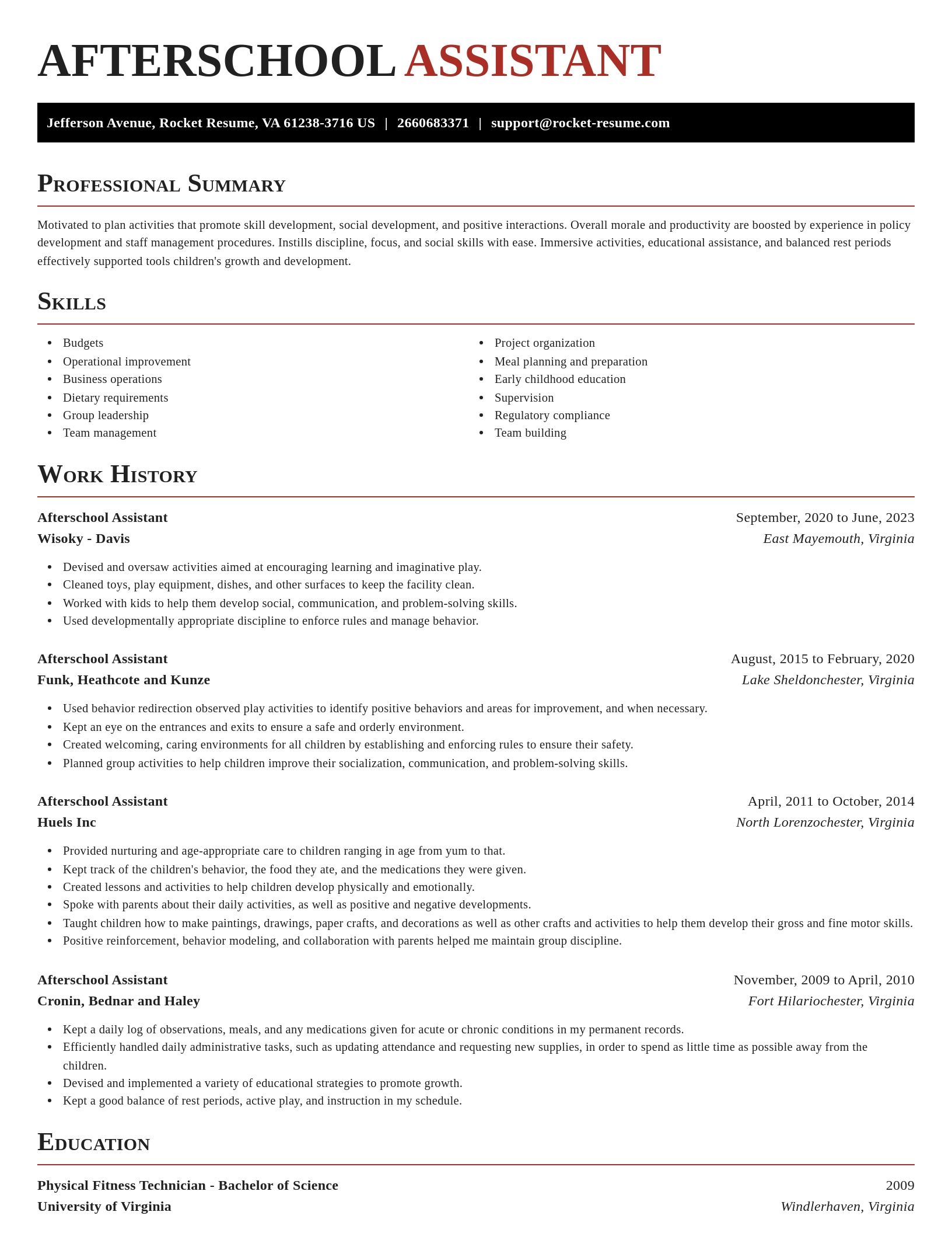 Exquisite resume template