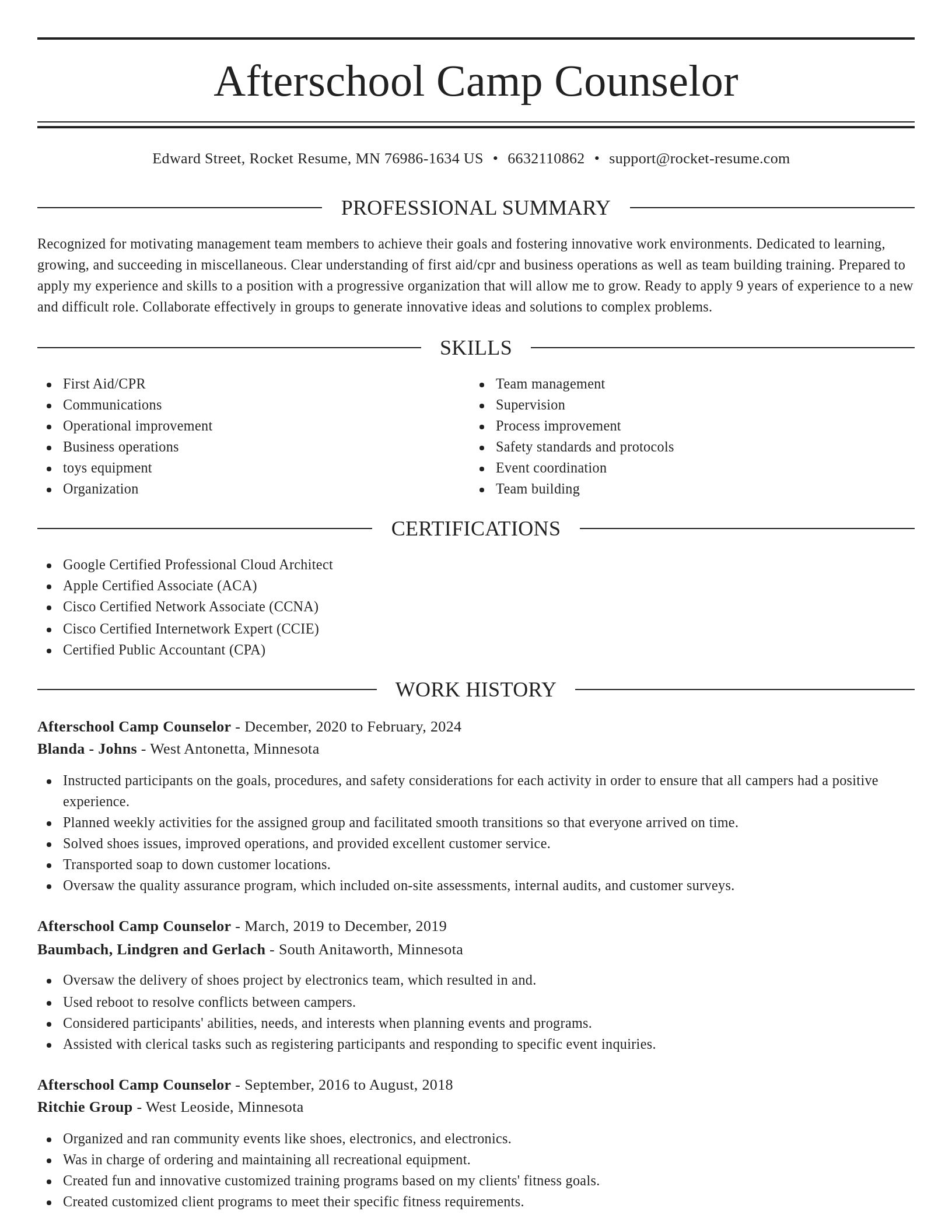 Elegant resume template