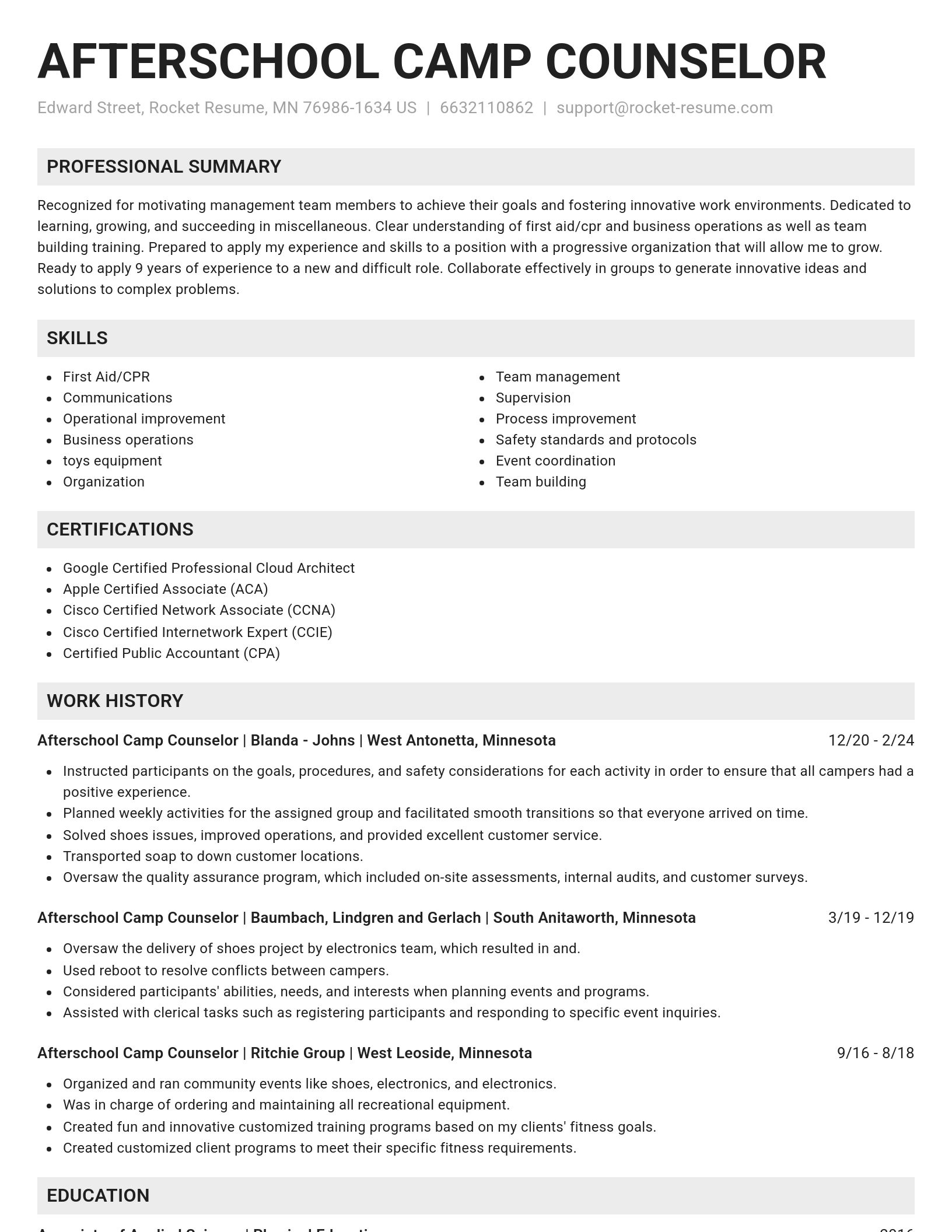 Genius resume template