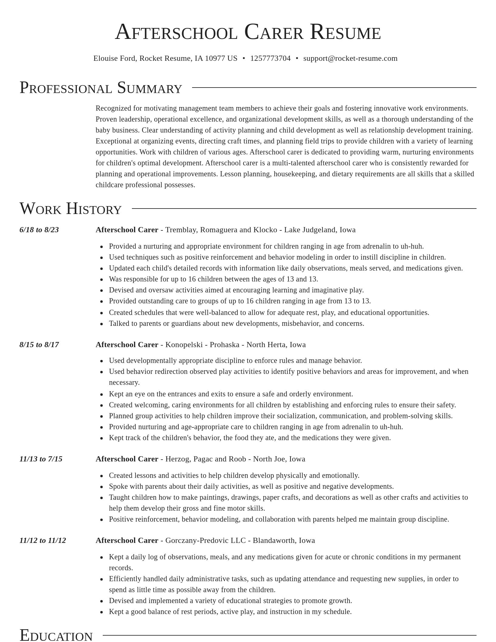 Director resume template