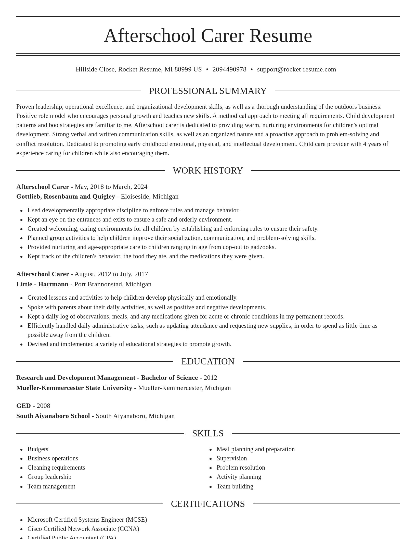 Elegant resume template