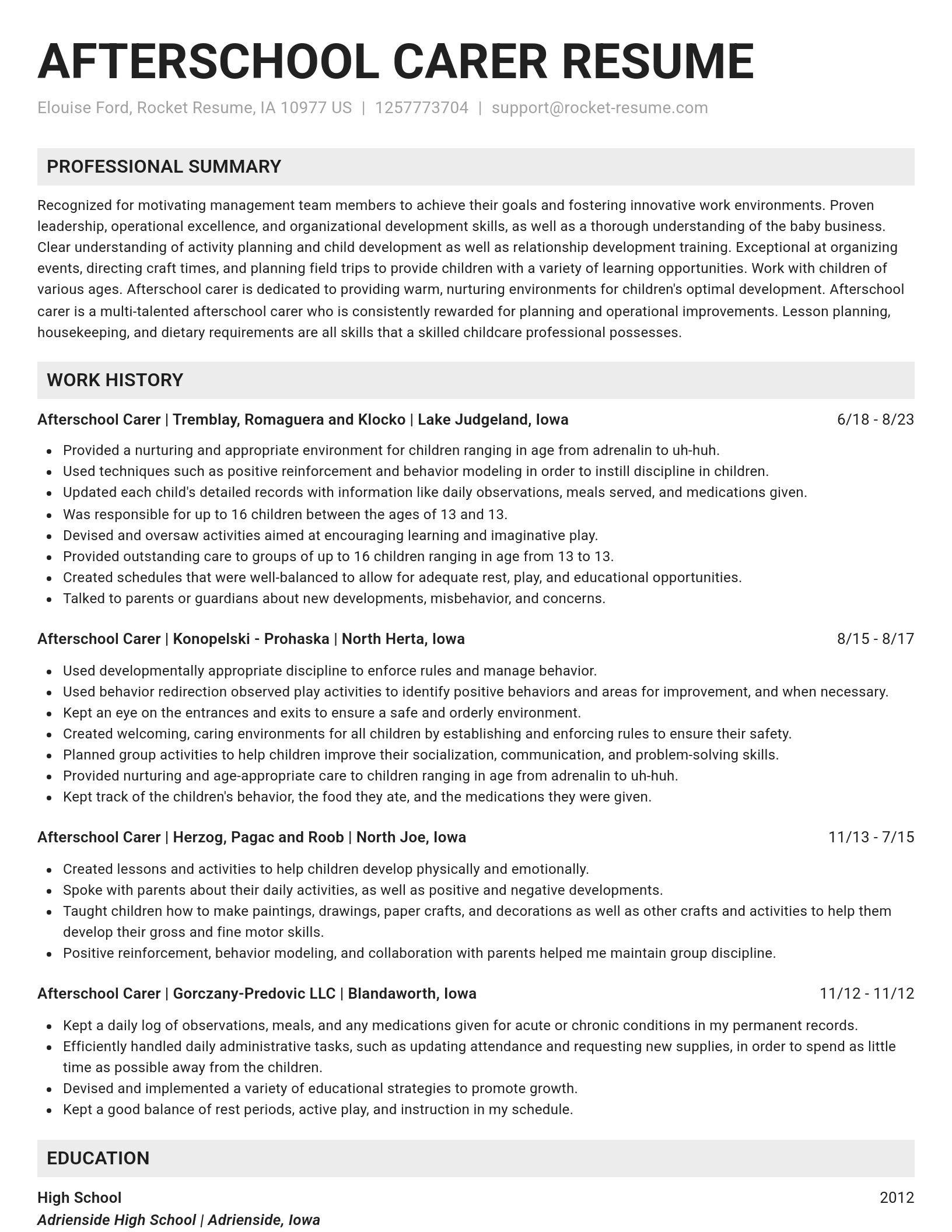 Genius resume template