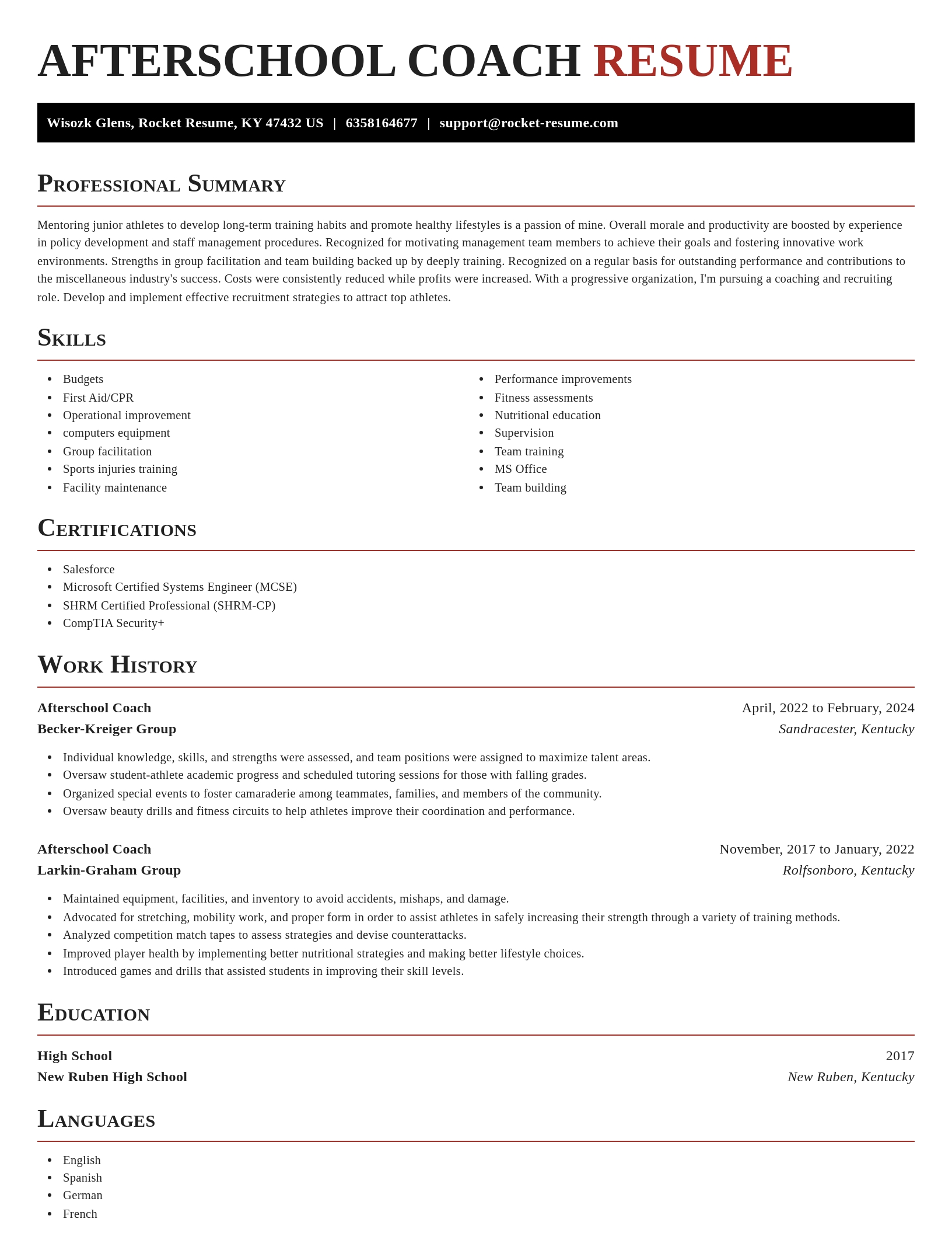 Exquisite resume template