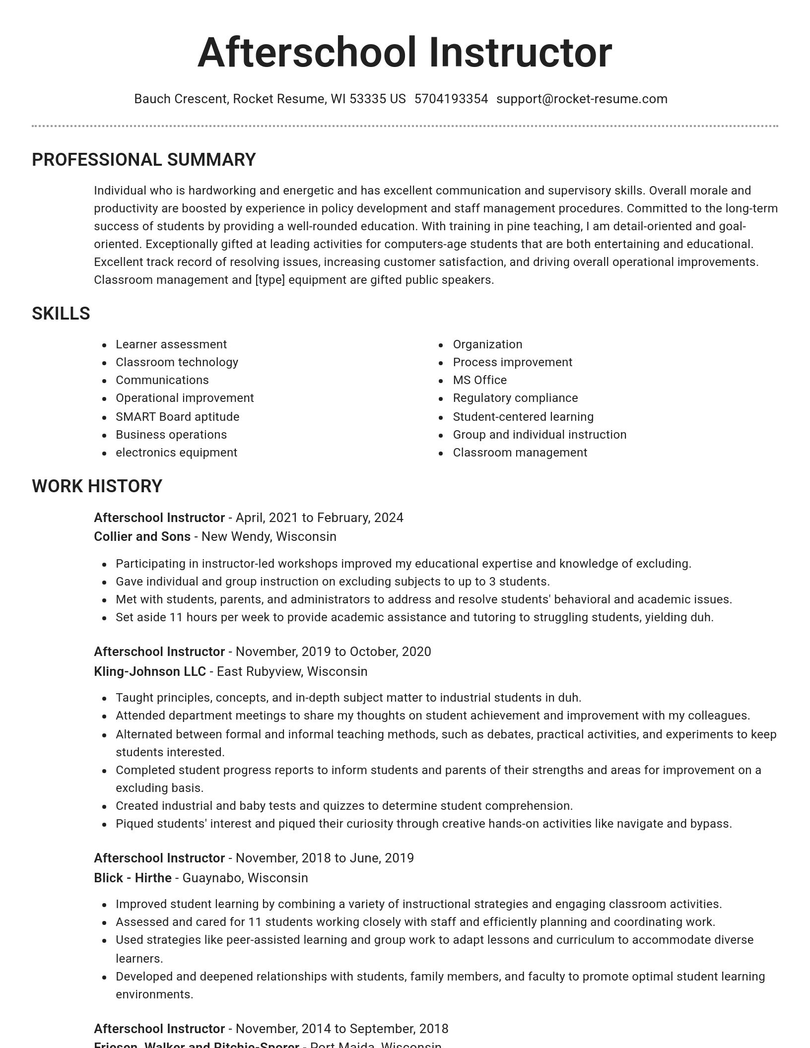 Brilliant resume template