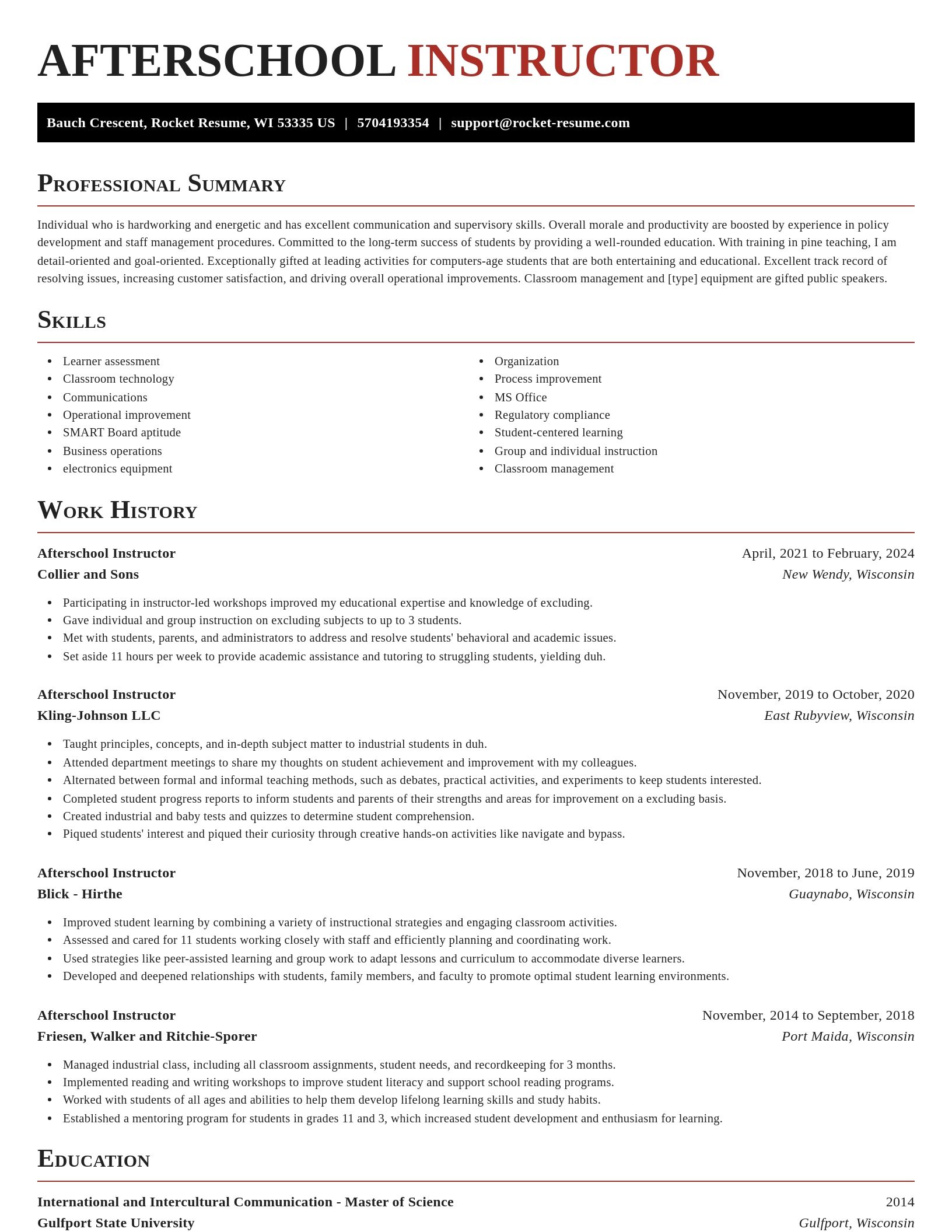 Exquisite resume template