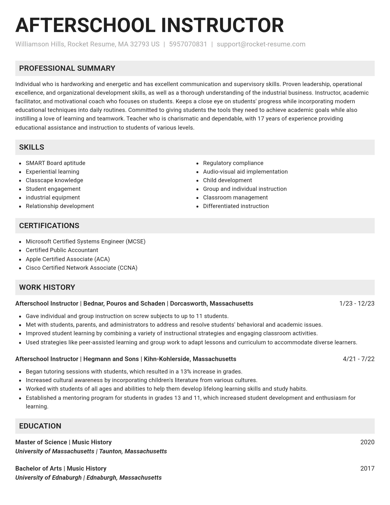 Genius resume template