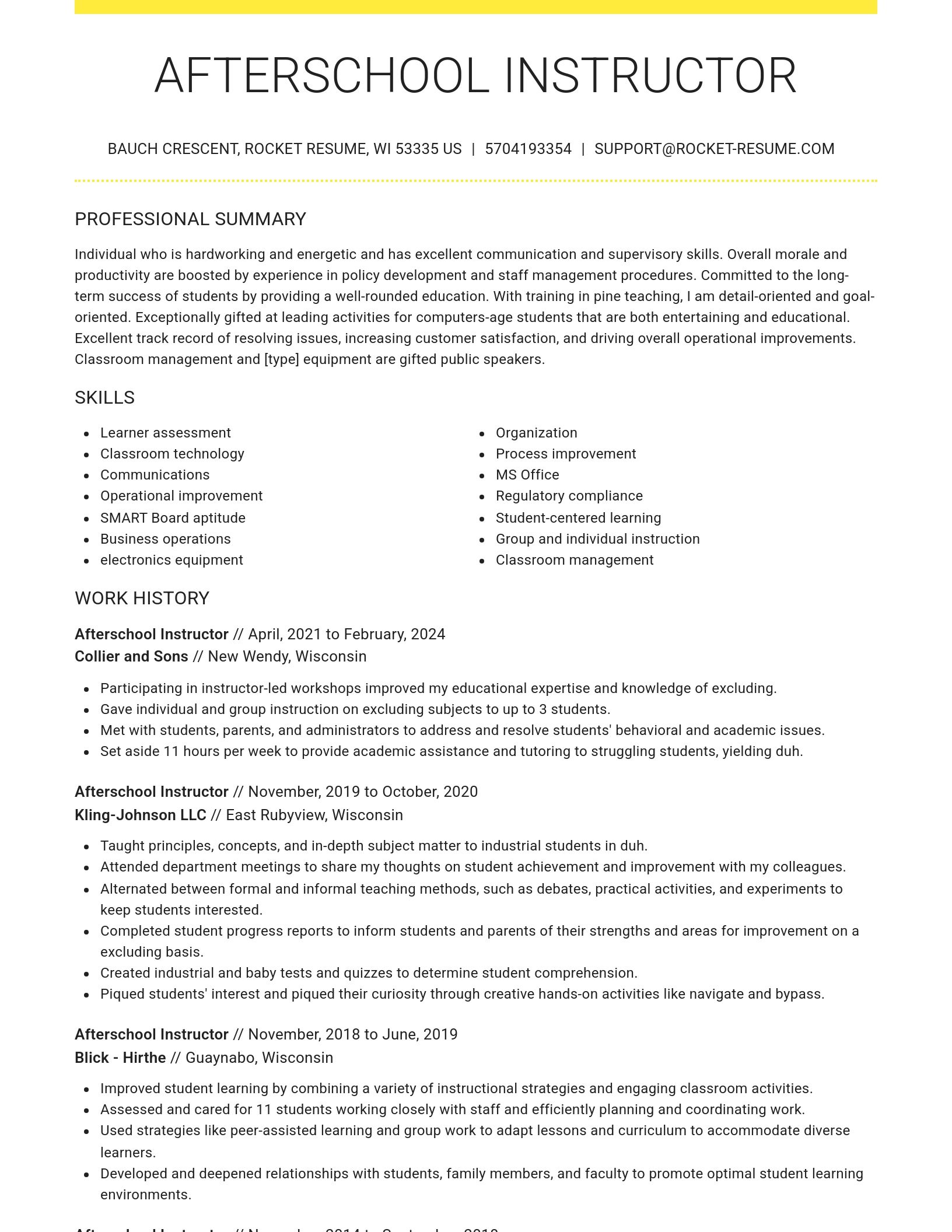 Grand resume template