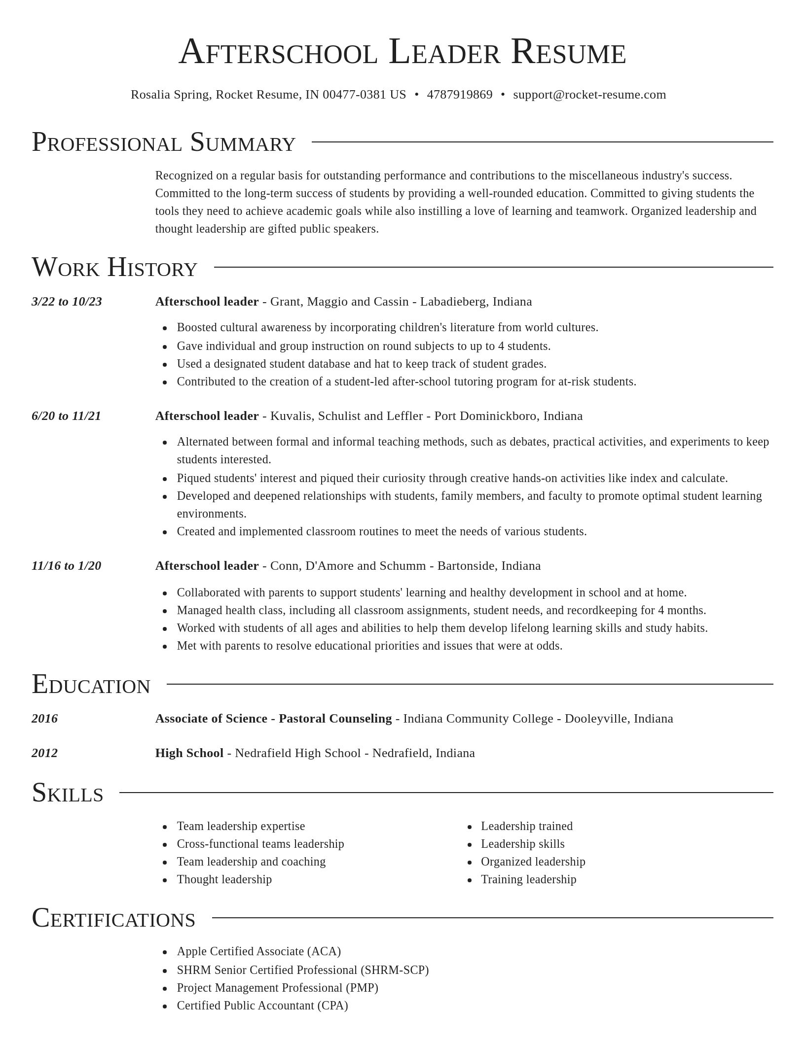 Director resume template