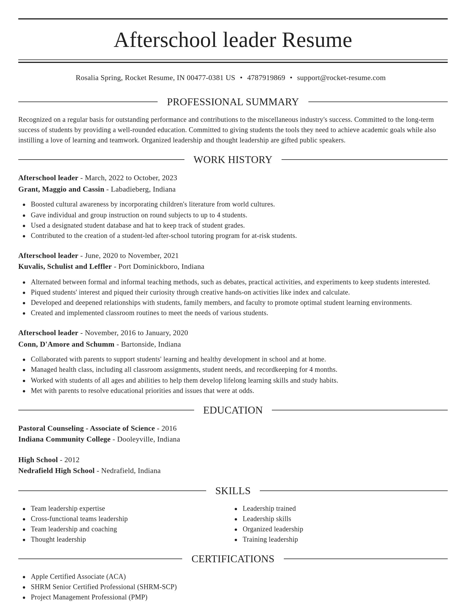 Elegant resume template