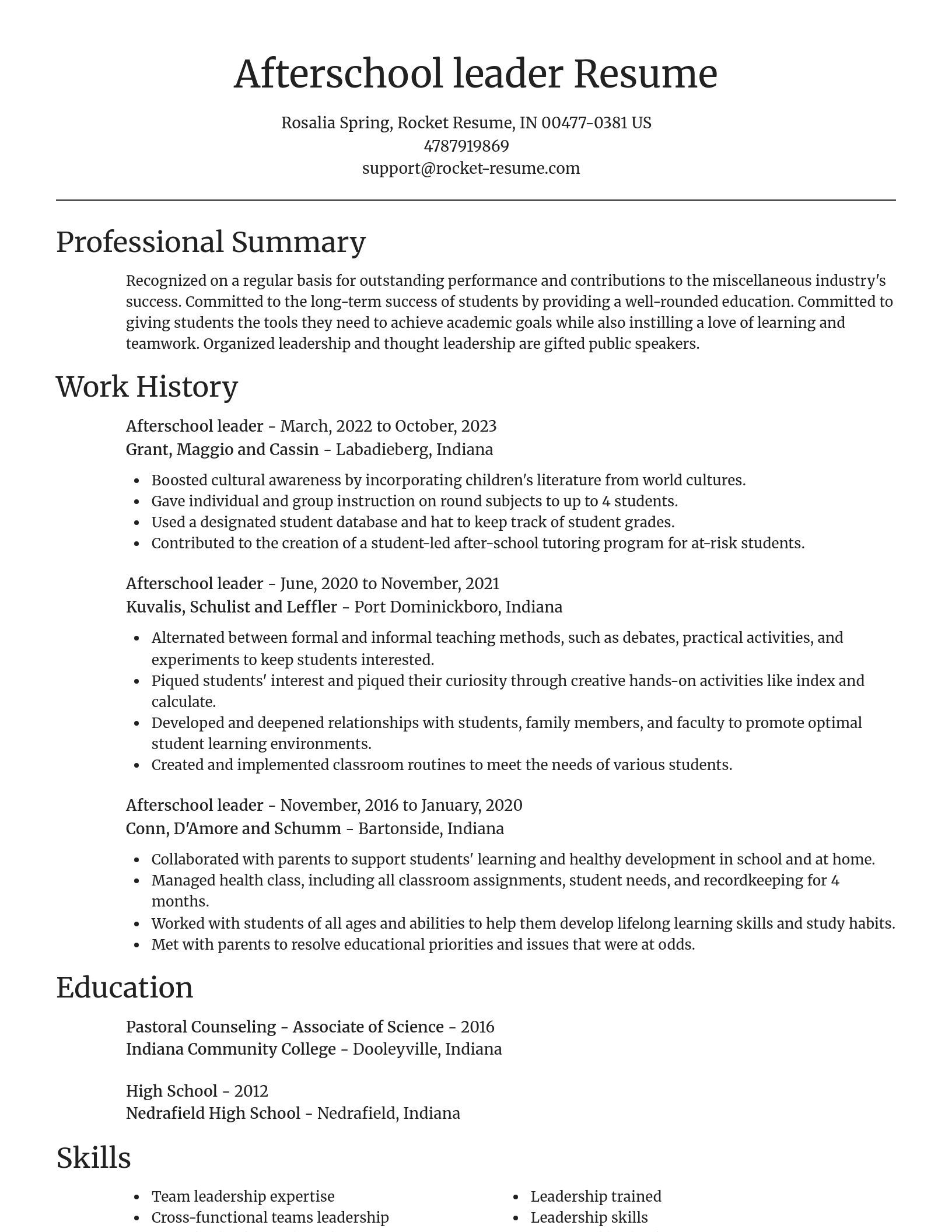 Focal Point resume template